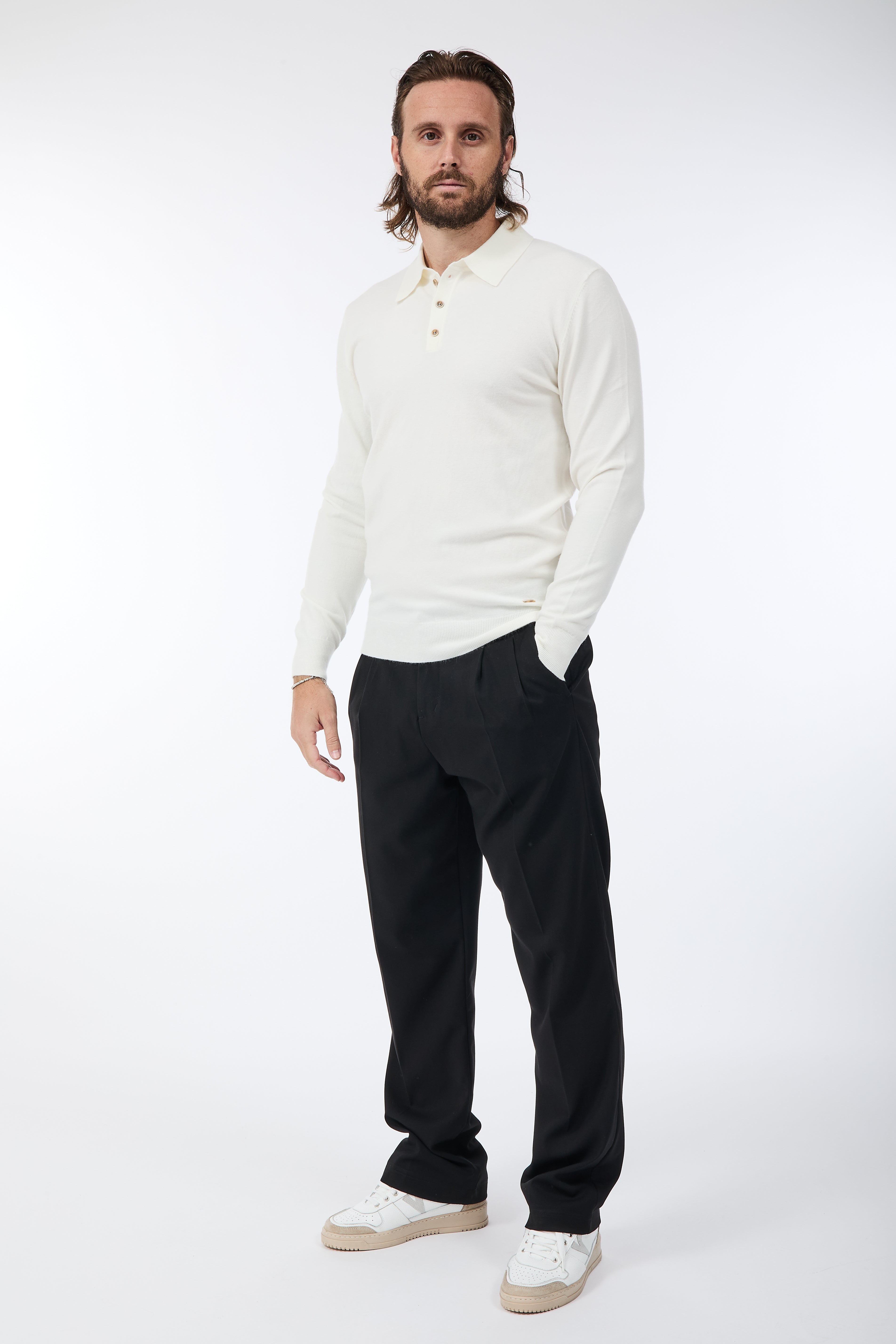 Maglioncino Polo Gianni Lupo 508 Panna
