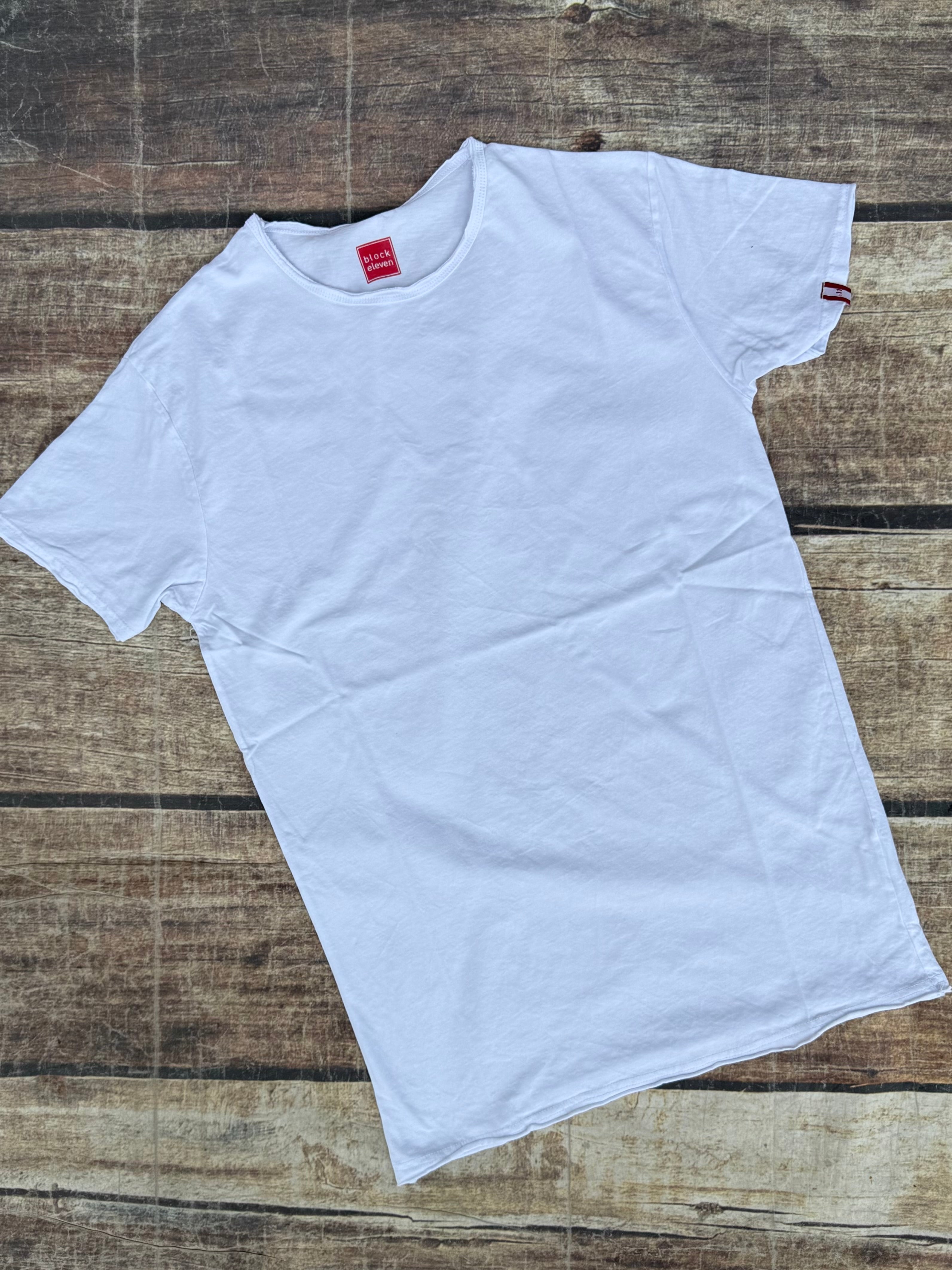 T-shirt Block Eleven Basica Bianca (11889451532628)