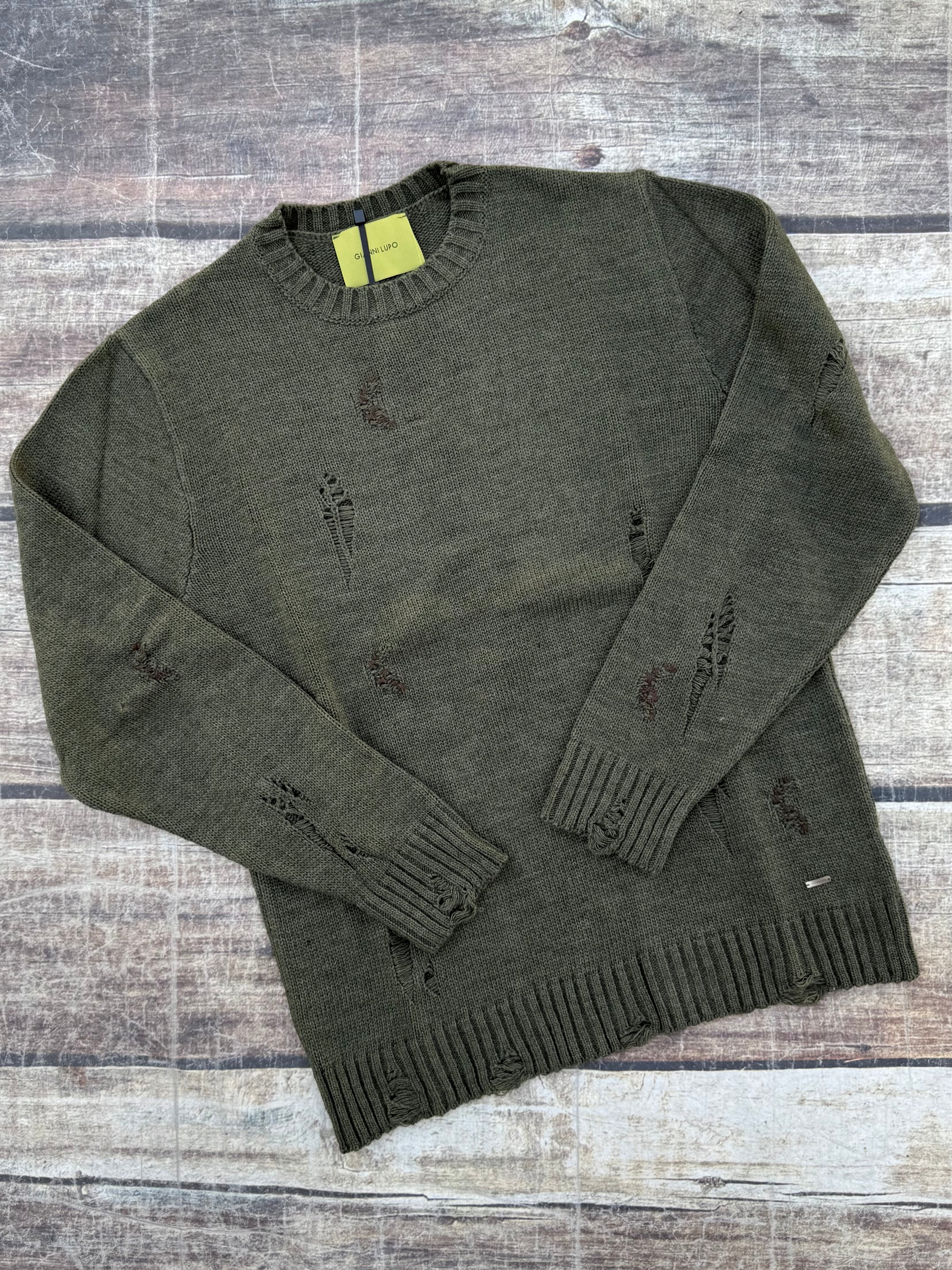 Maglione Gianni Lupo Strappi Militare 1010 (12234425893204)