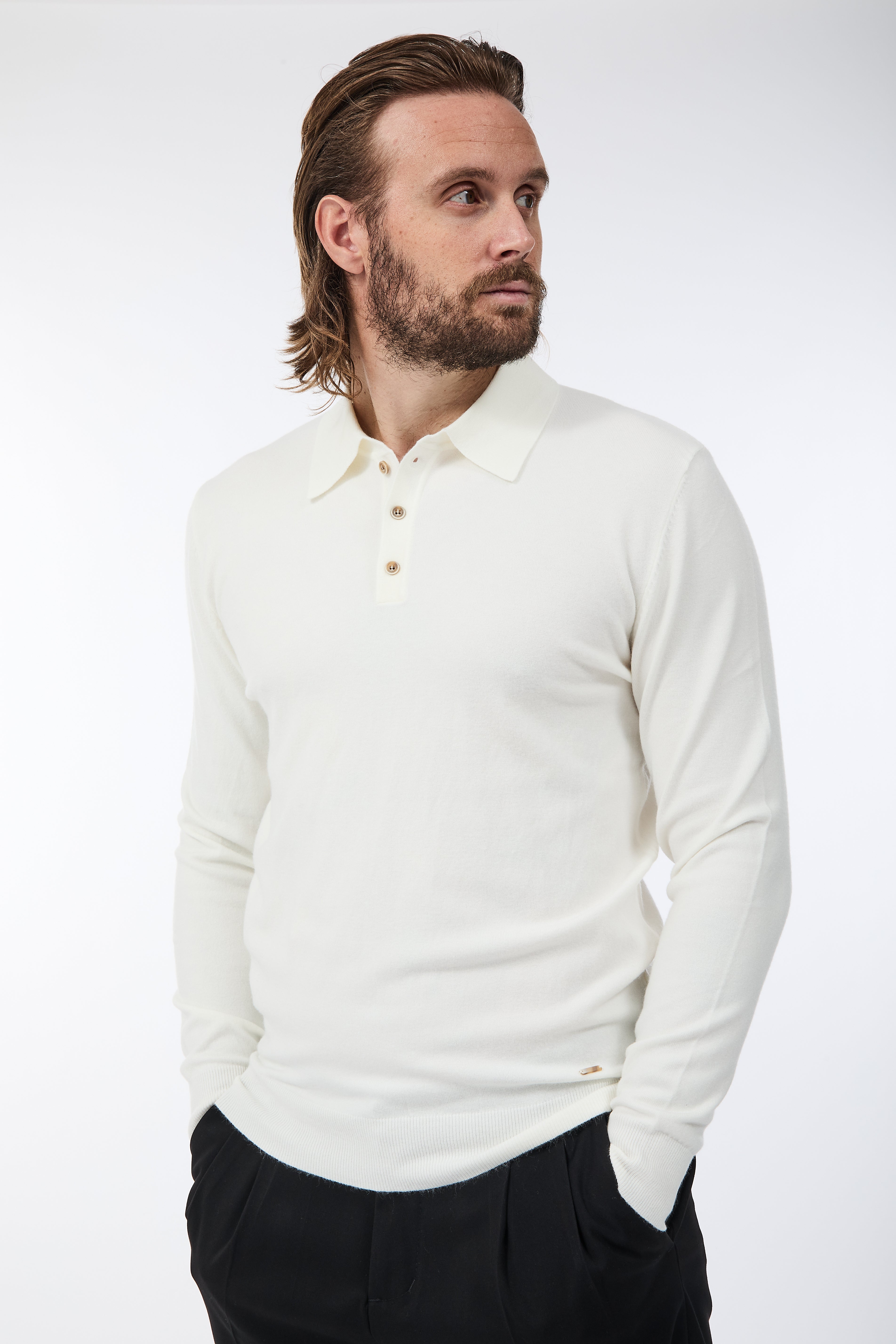 Maglioncino Polo Gianni Lupo 508 Panna