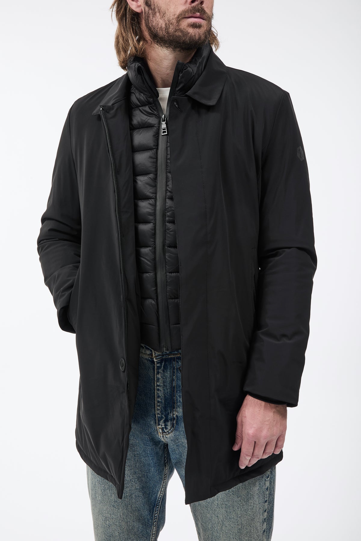 Trench Over-d Imbottito J30 Nero