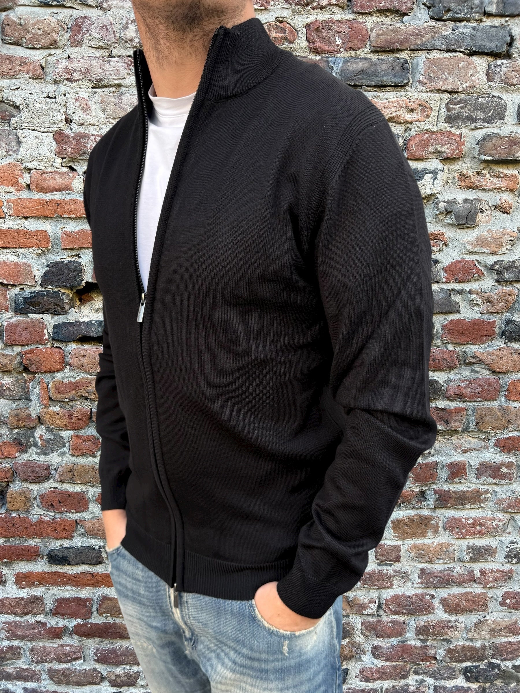 Maglioncino Hamaki-Ho Zip Nero 3159 (12293217288532)