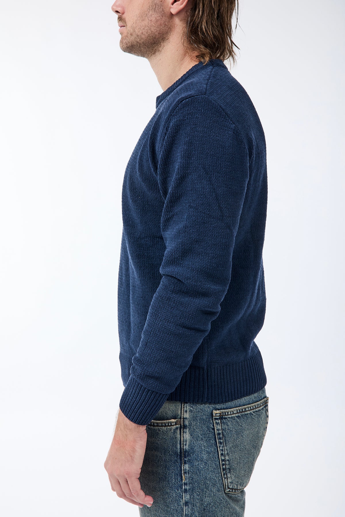 Maglione Gianni Lupo Ciniglia Navy 535