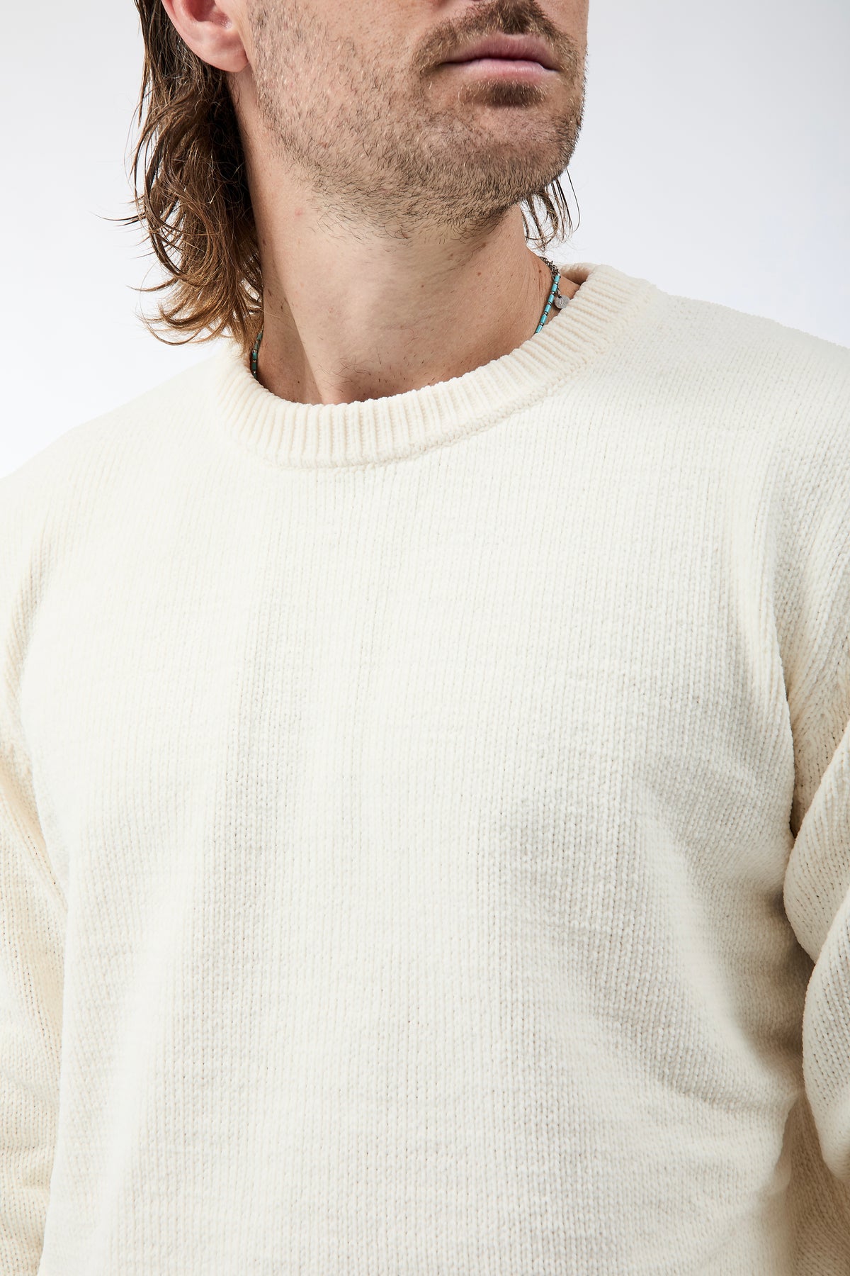 Maglione Gianni Lupo Ciniglia Bianco 535