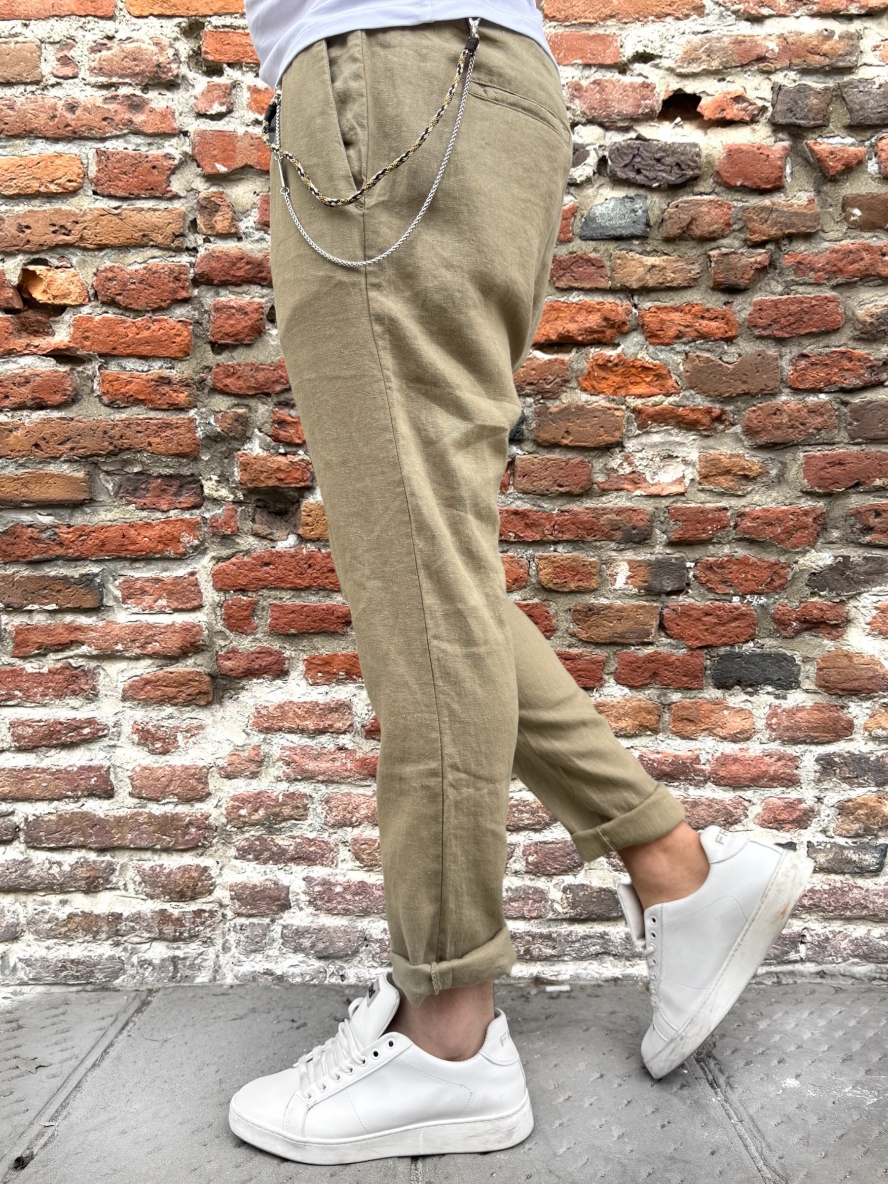 Pantalaccio Gianni Lupo Lino Cammello 3270 (12101873598804)