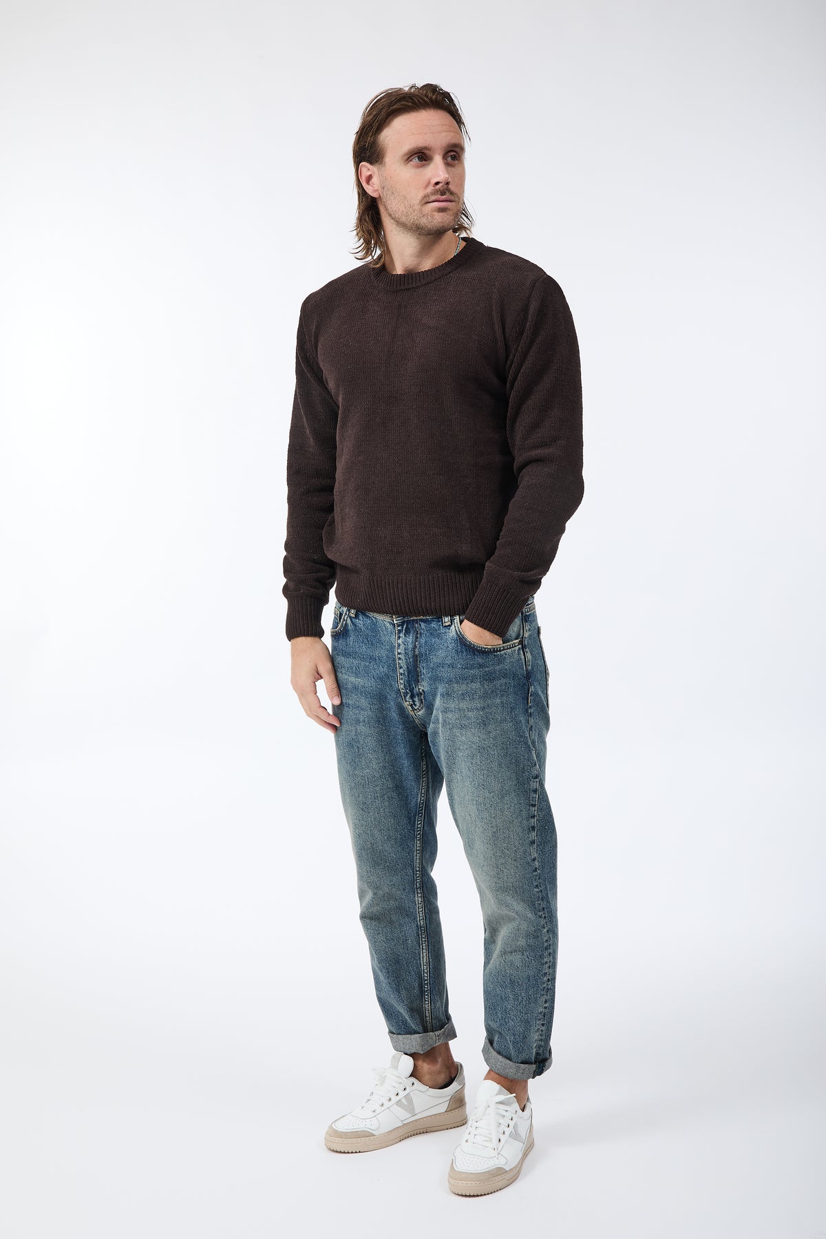 Maglione Gianni Lupo Ciniglia Caffè 535