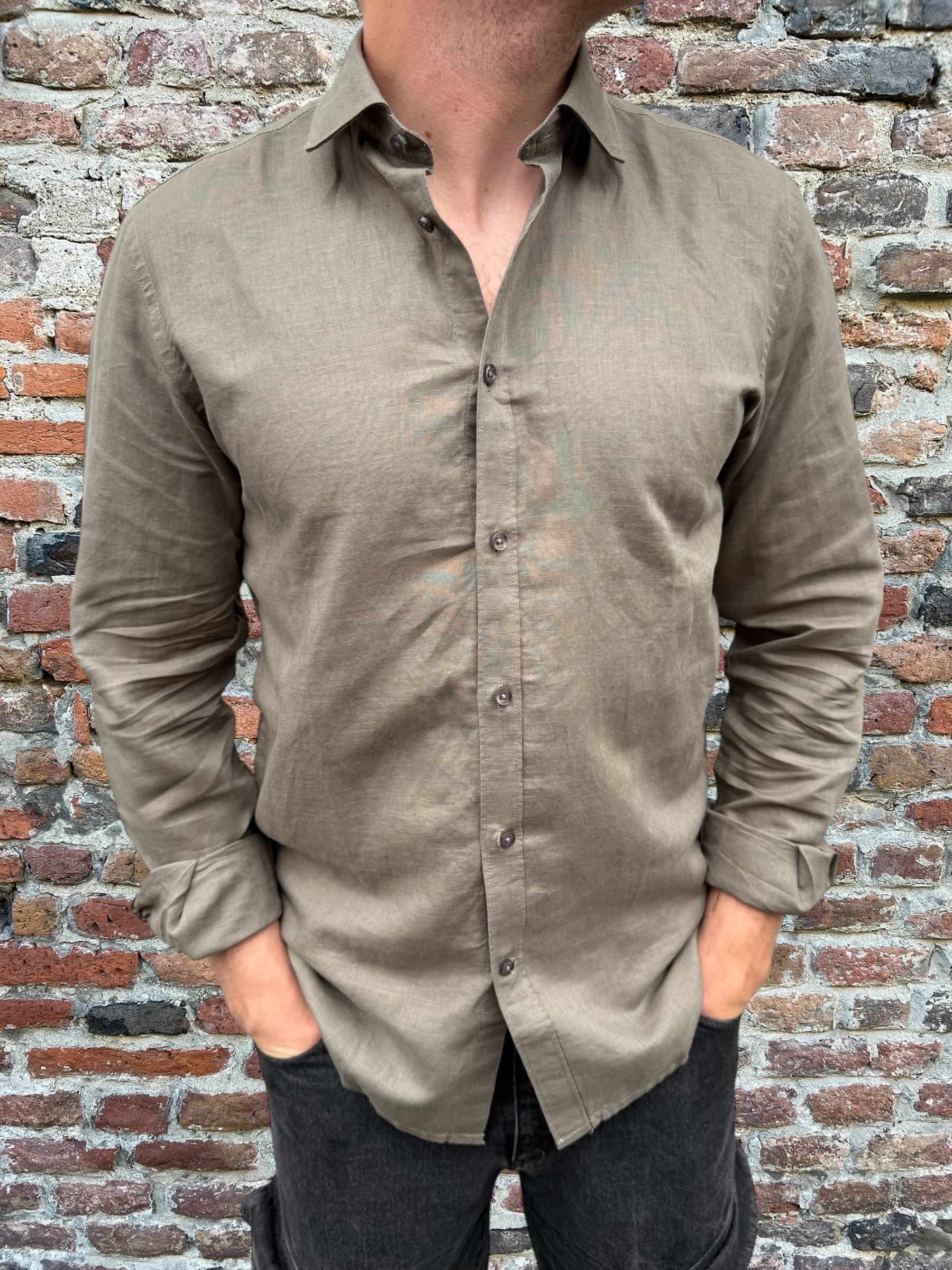 Camicia Over-d Lino Militare C27 (12064306987348)