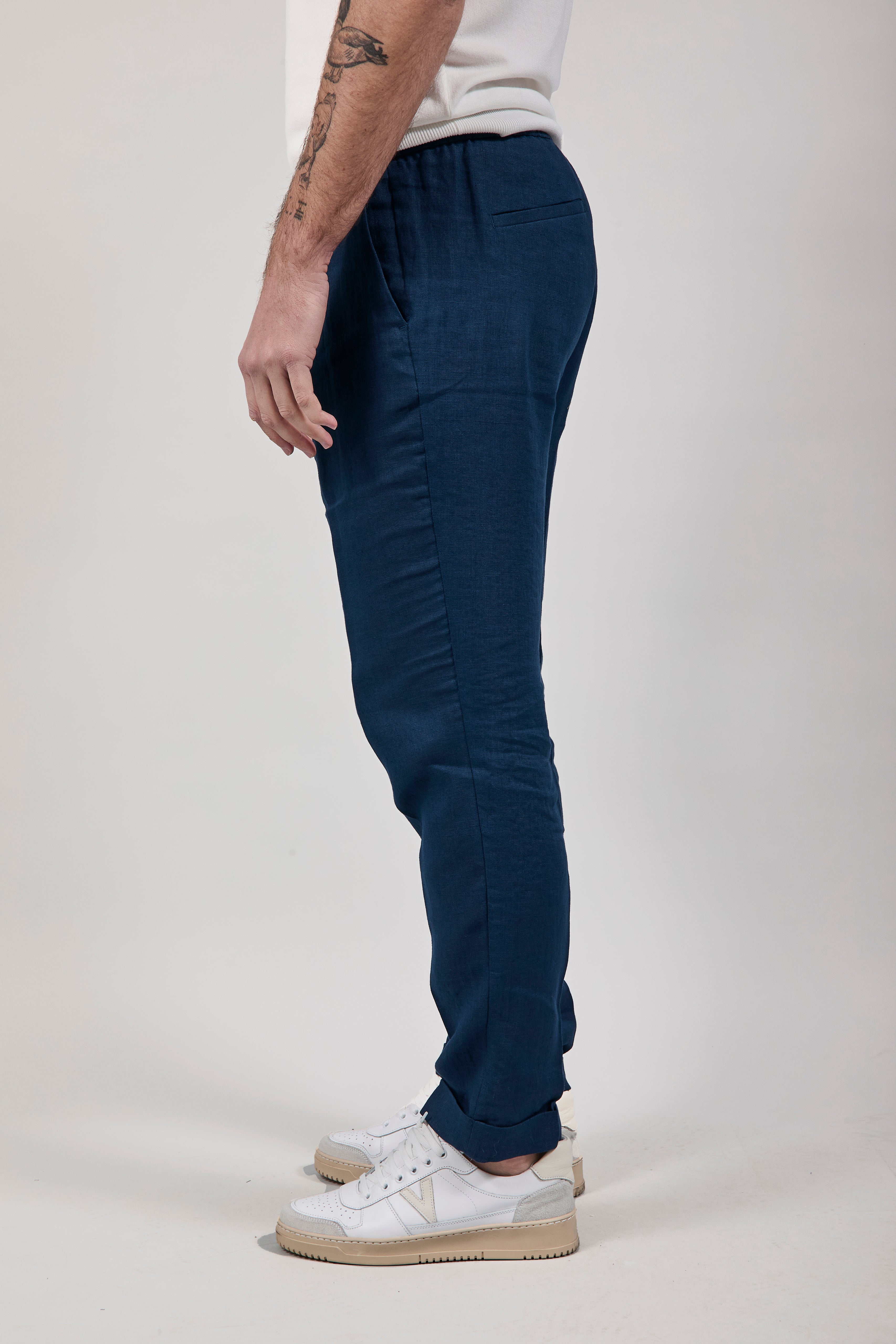 Pantalaccio Over-d Lino Blu P75