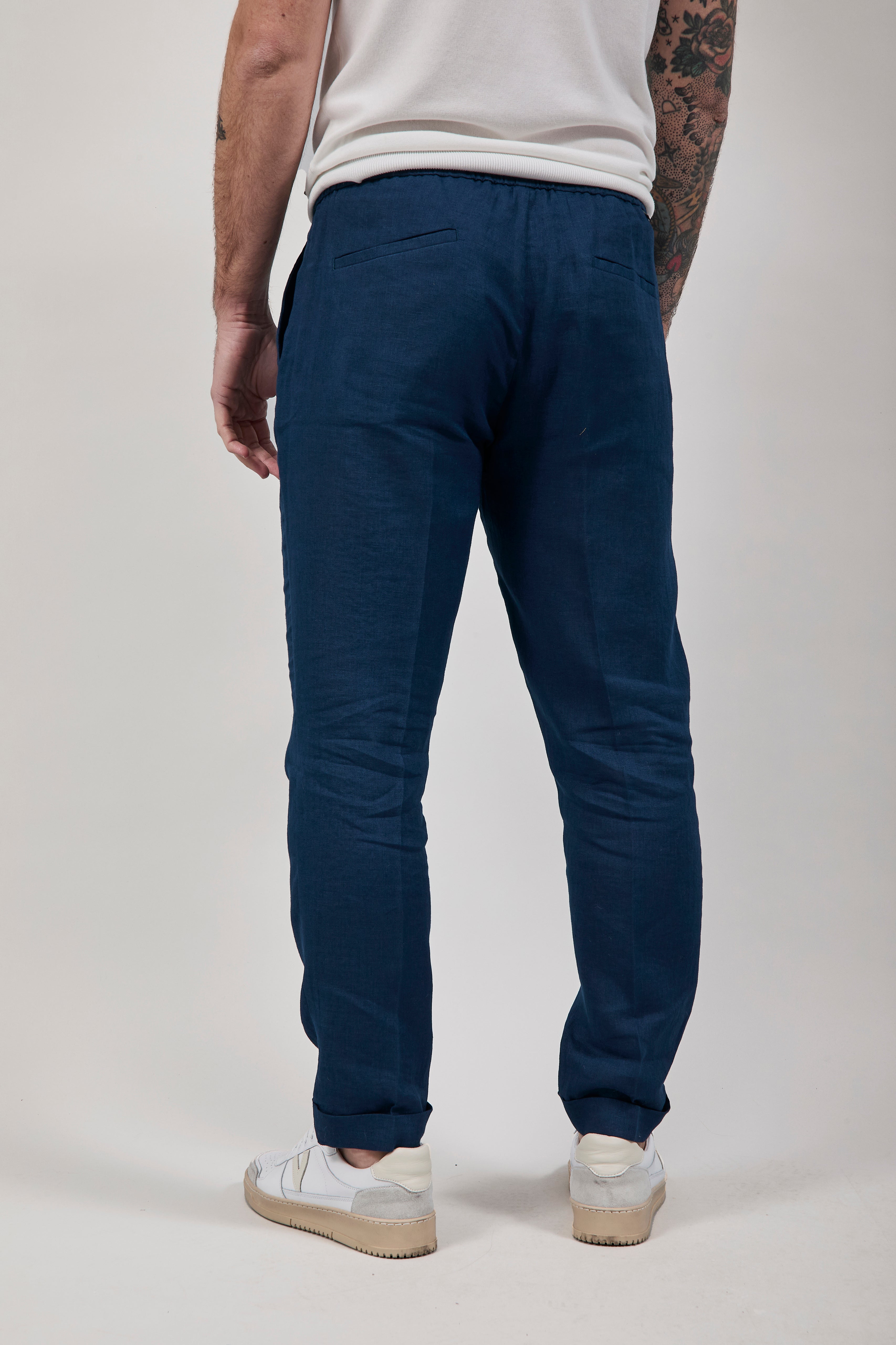 Pantalaccio Over-d Lino Blu P75