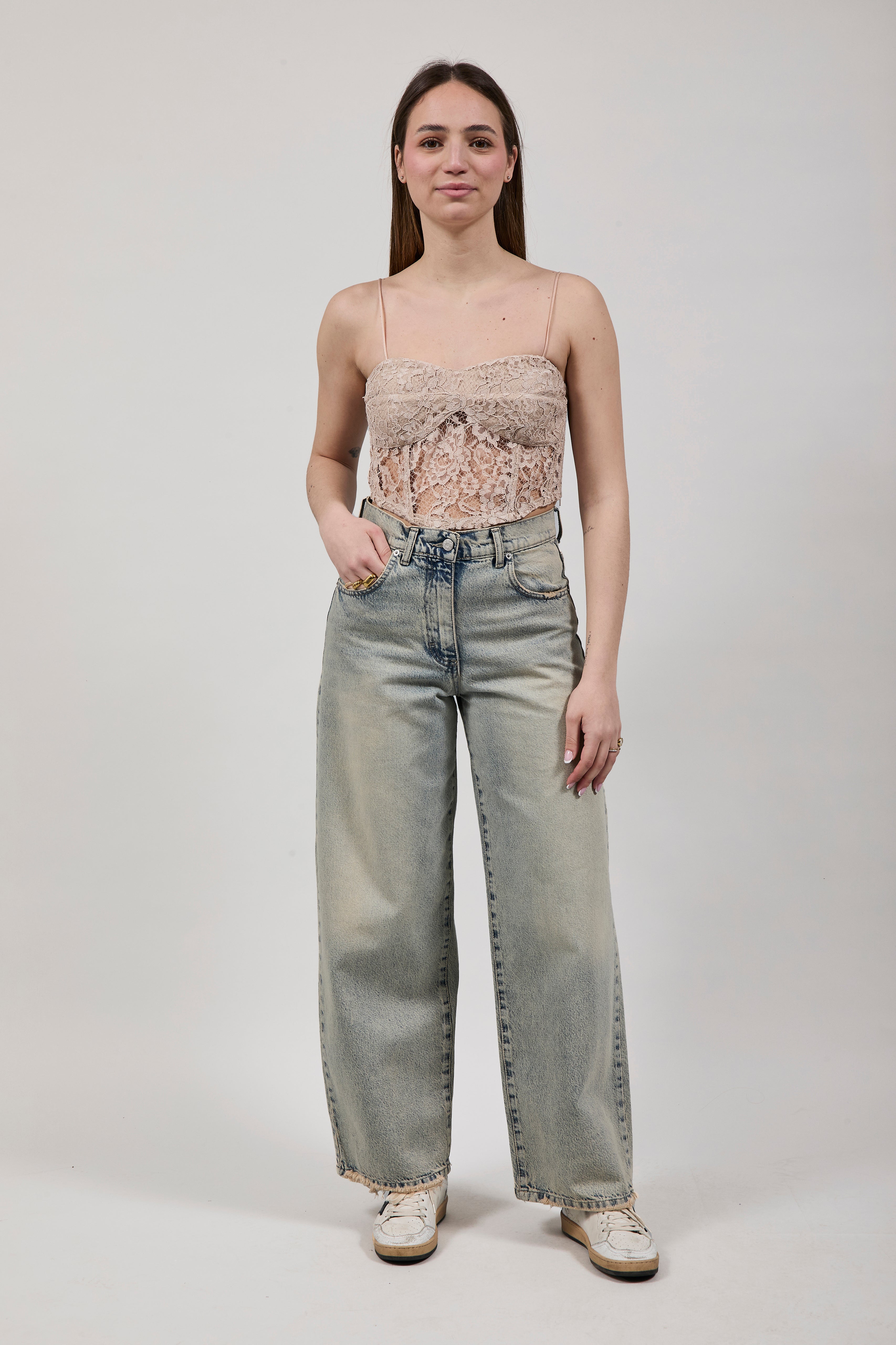 Top Haveone Pizzo Beige