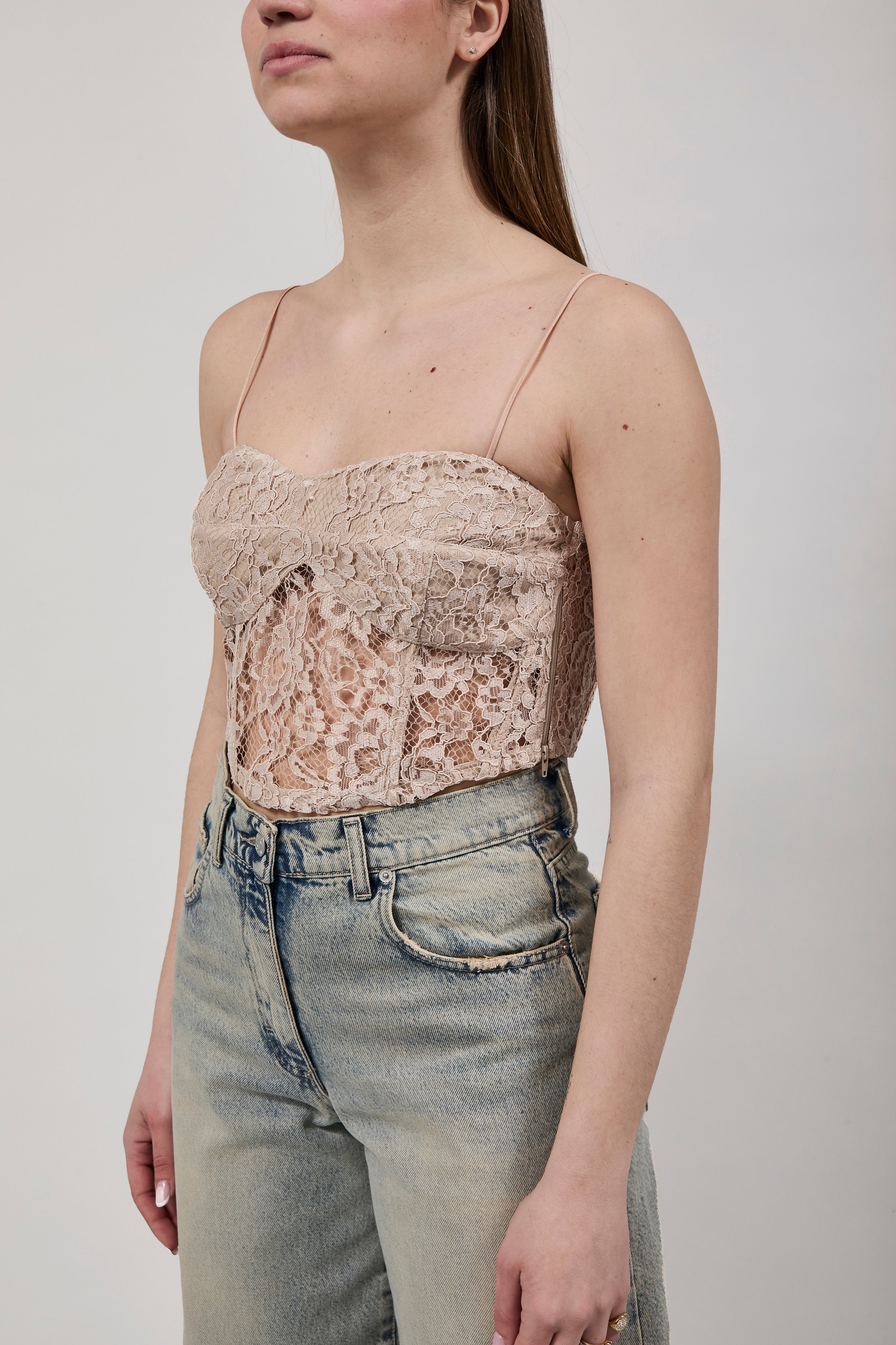 Top Haveone Pizzo Beige