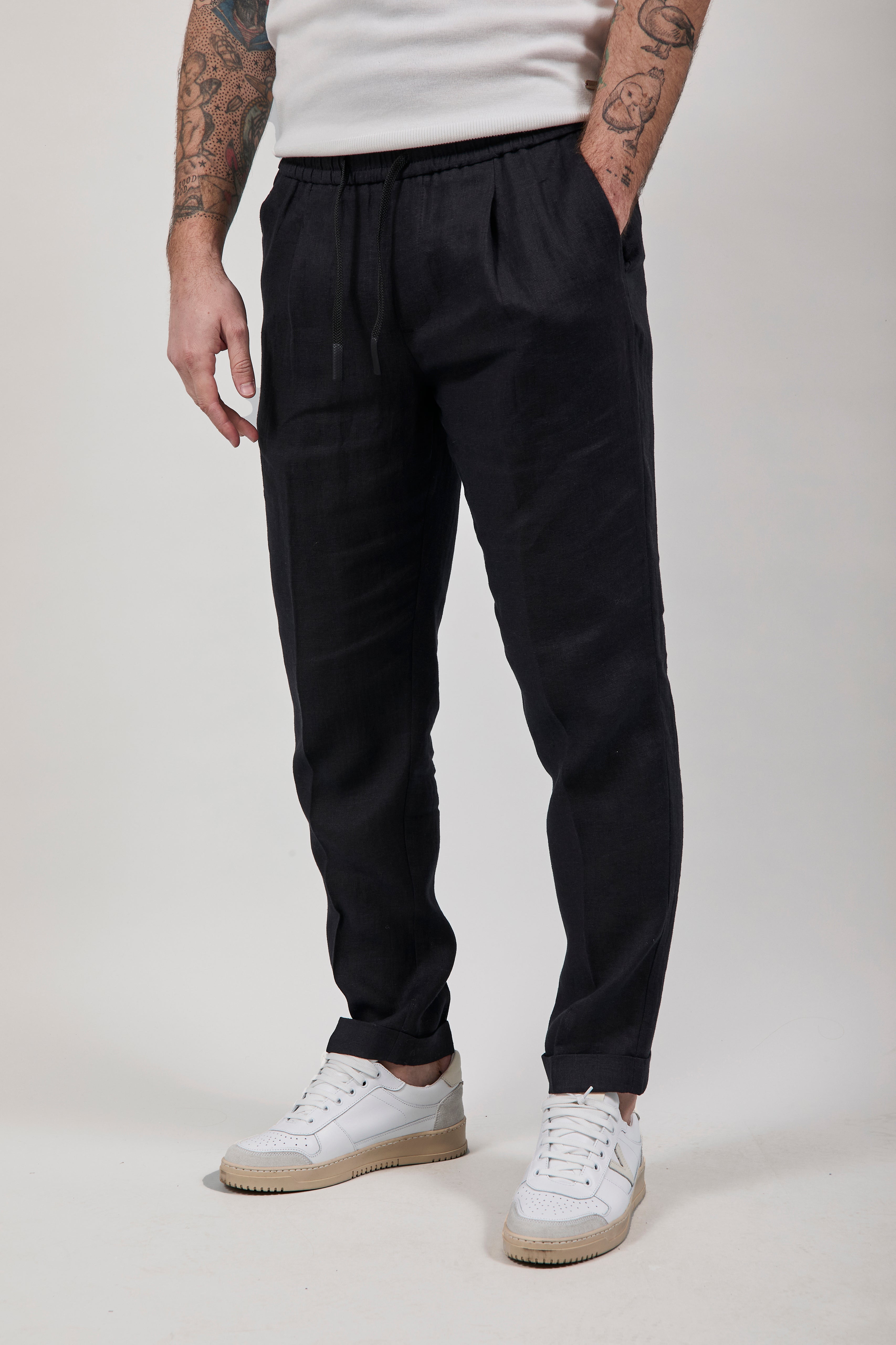 Pantalaccio Over-d Lino Nero P75