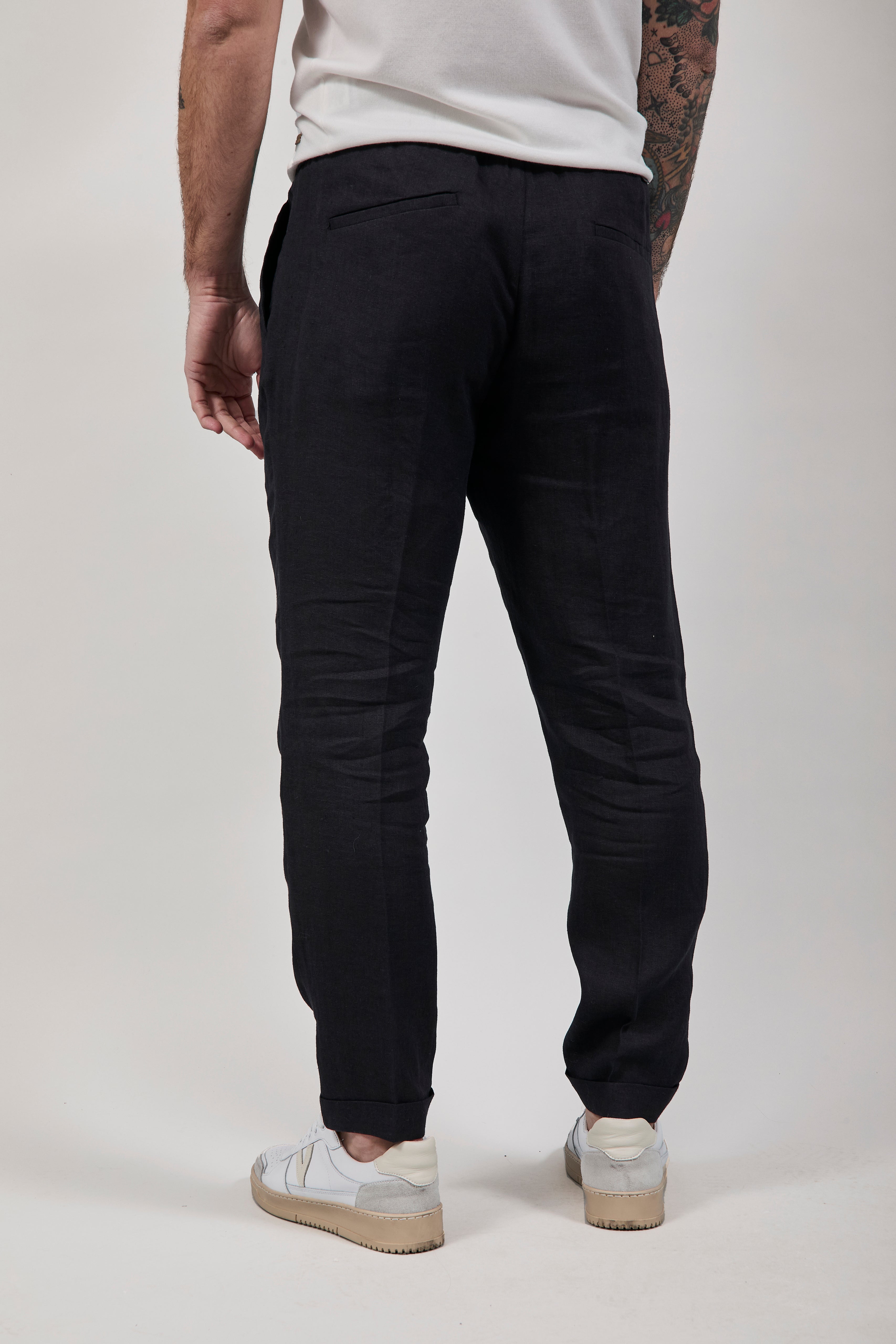 Pantalaccio Over-d Lino Nero P75