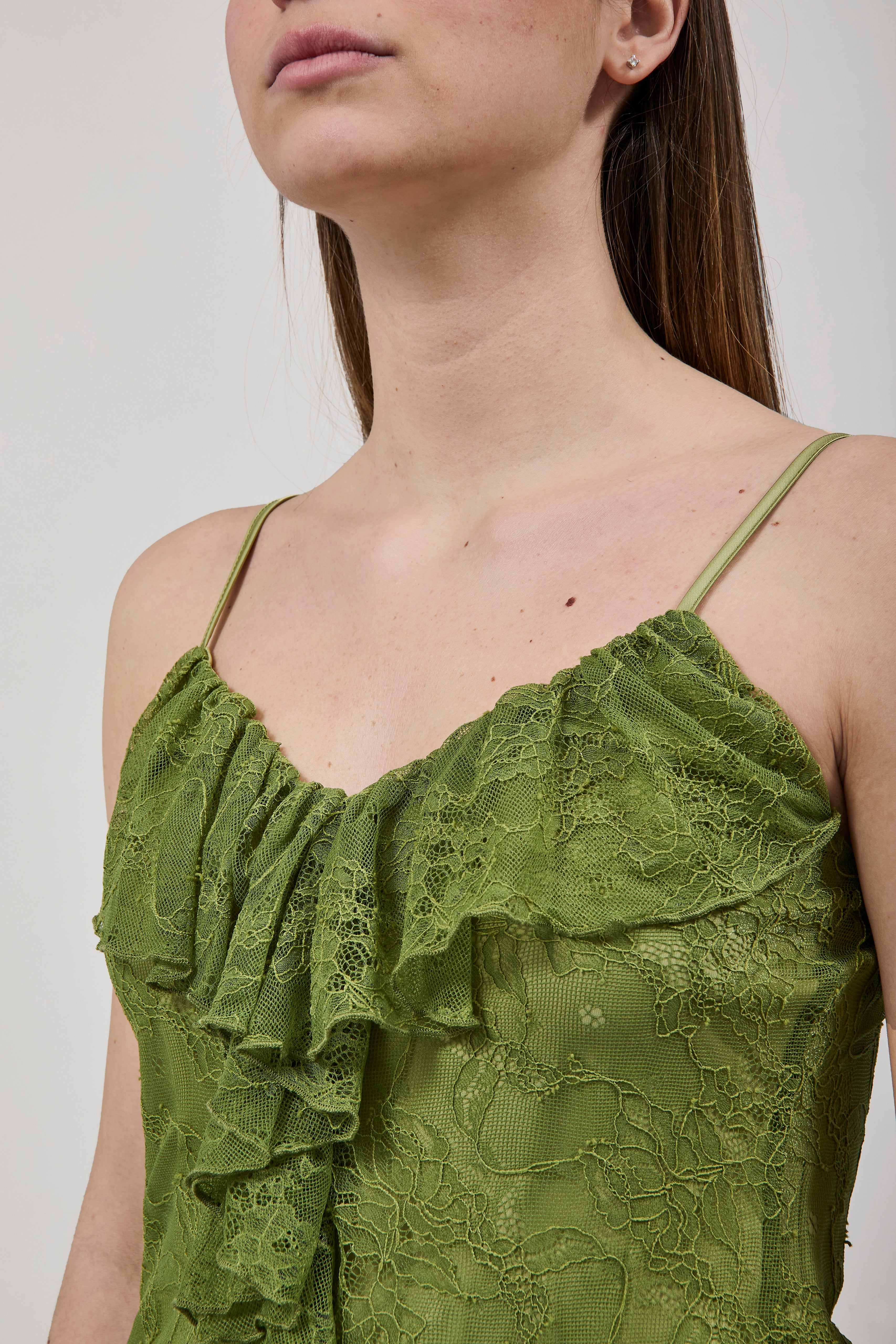 Canotta Berna Pizzo Rouches Verde