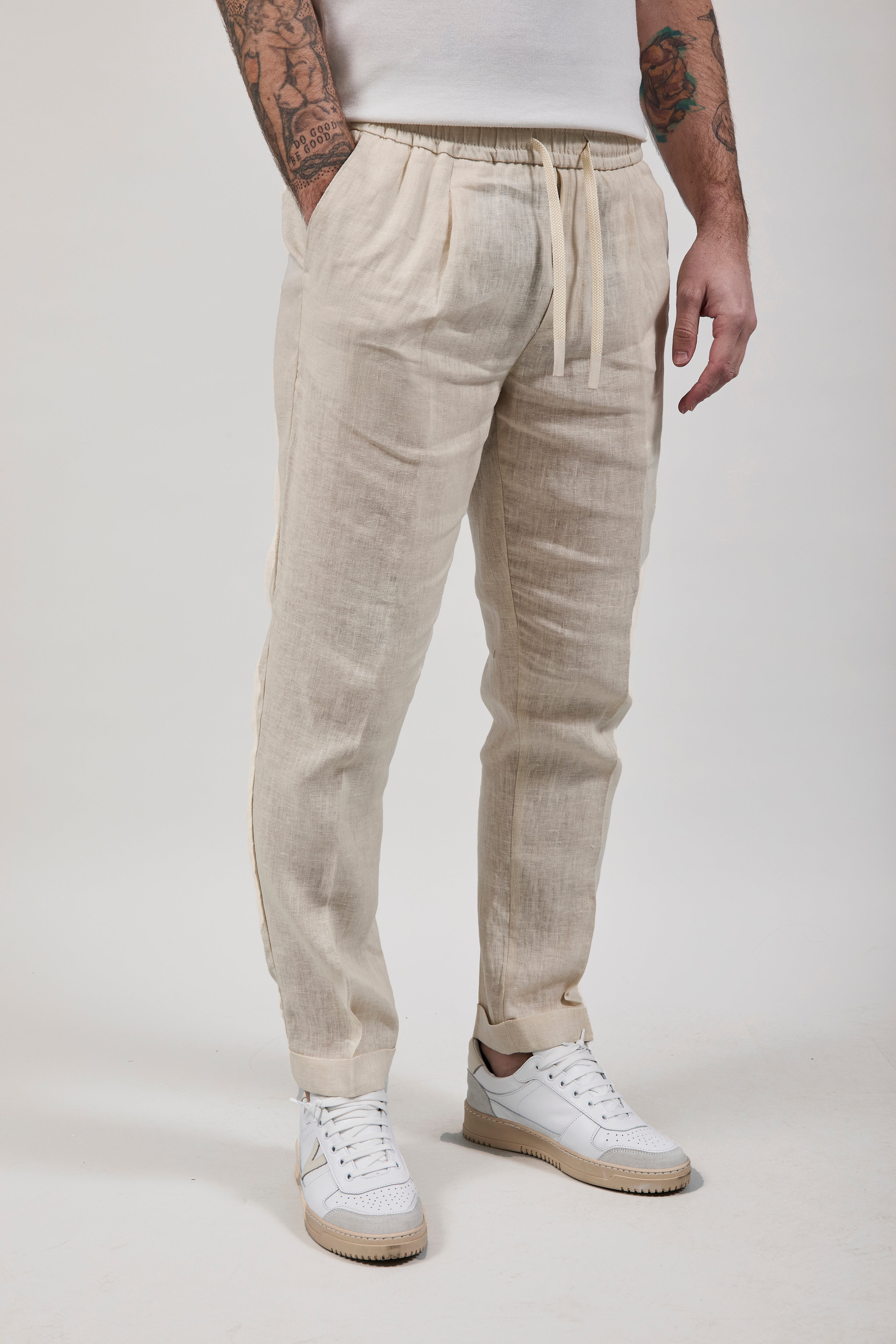 Pantalaccio Over-d Lino Beige P75