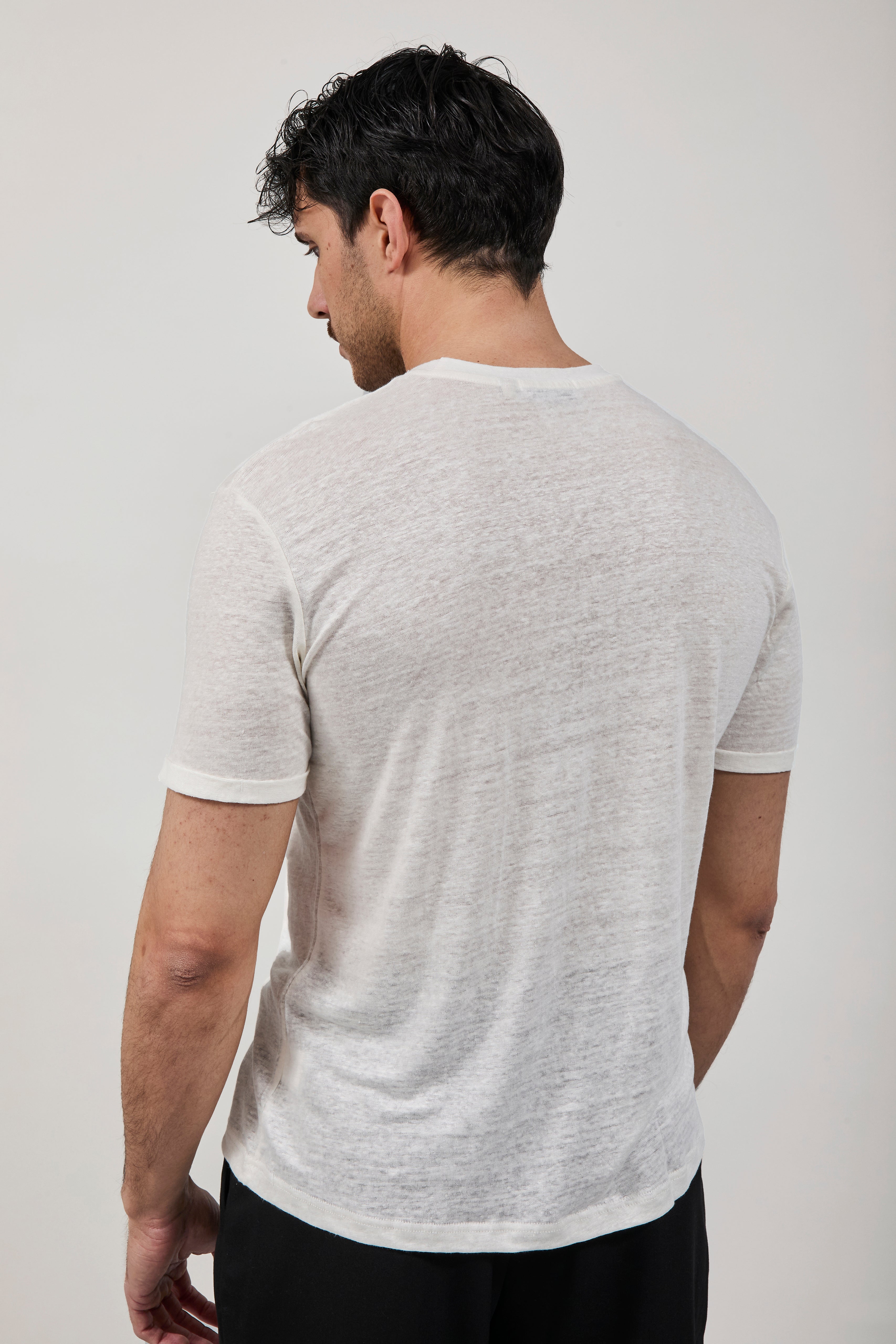 T-shirt Gianni Lupo Lino Bianco 087