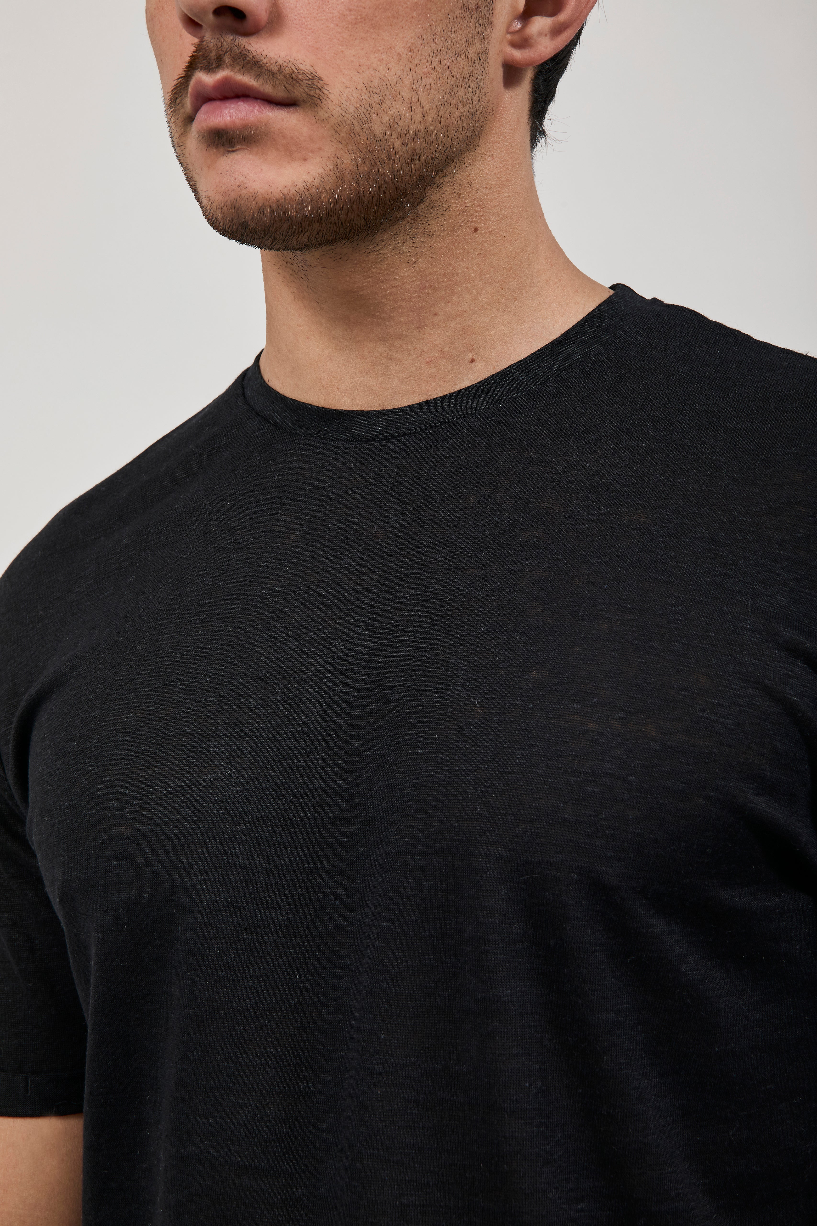 T-shirt Gianni Lupo Lino Nero 087
