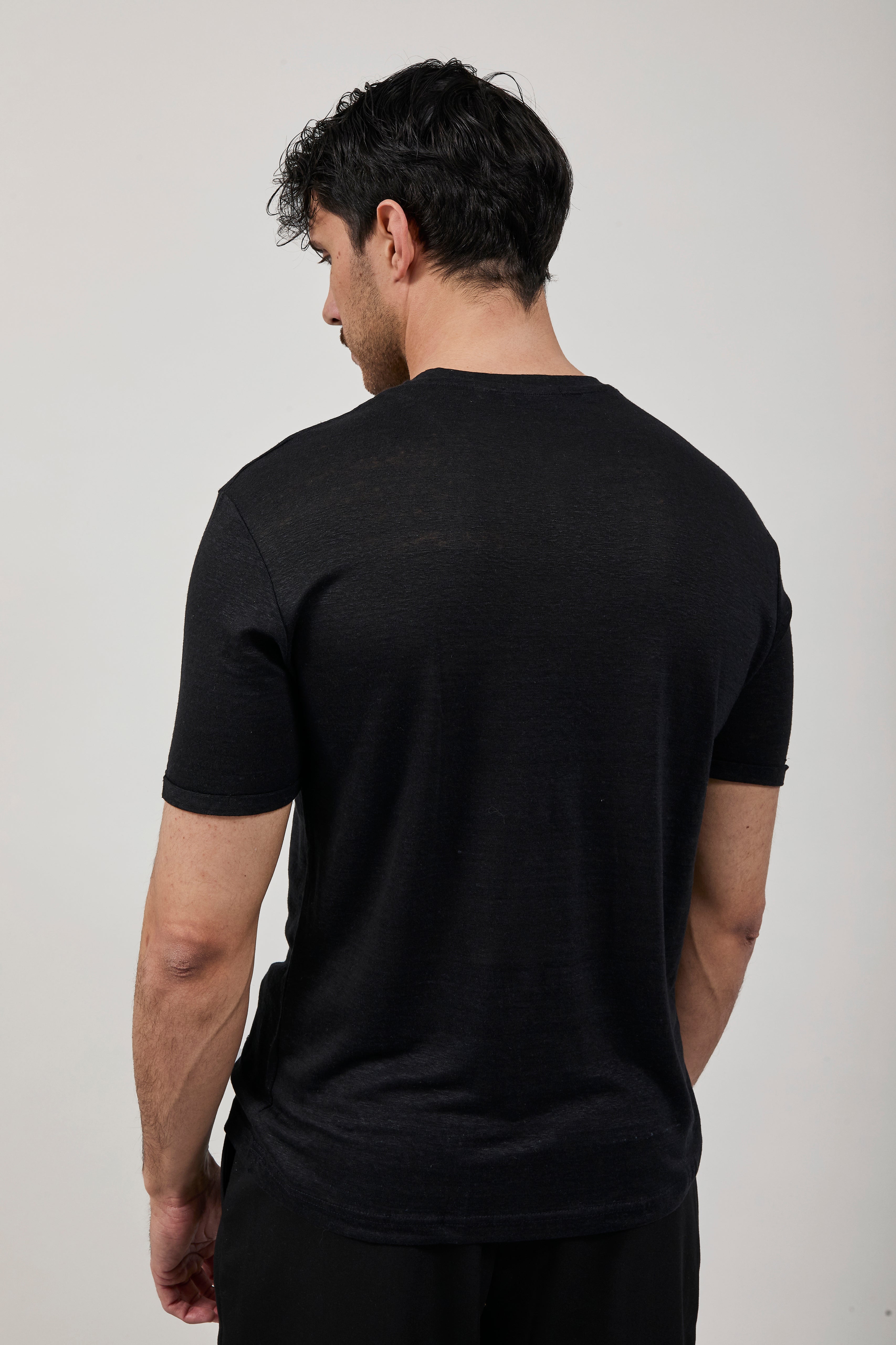 T-shirt Gianni Lupo Lino Nero 087