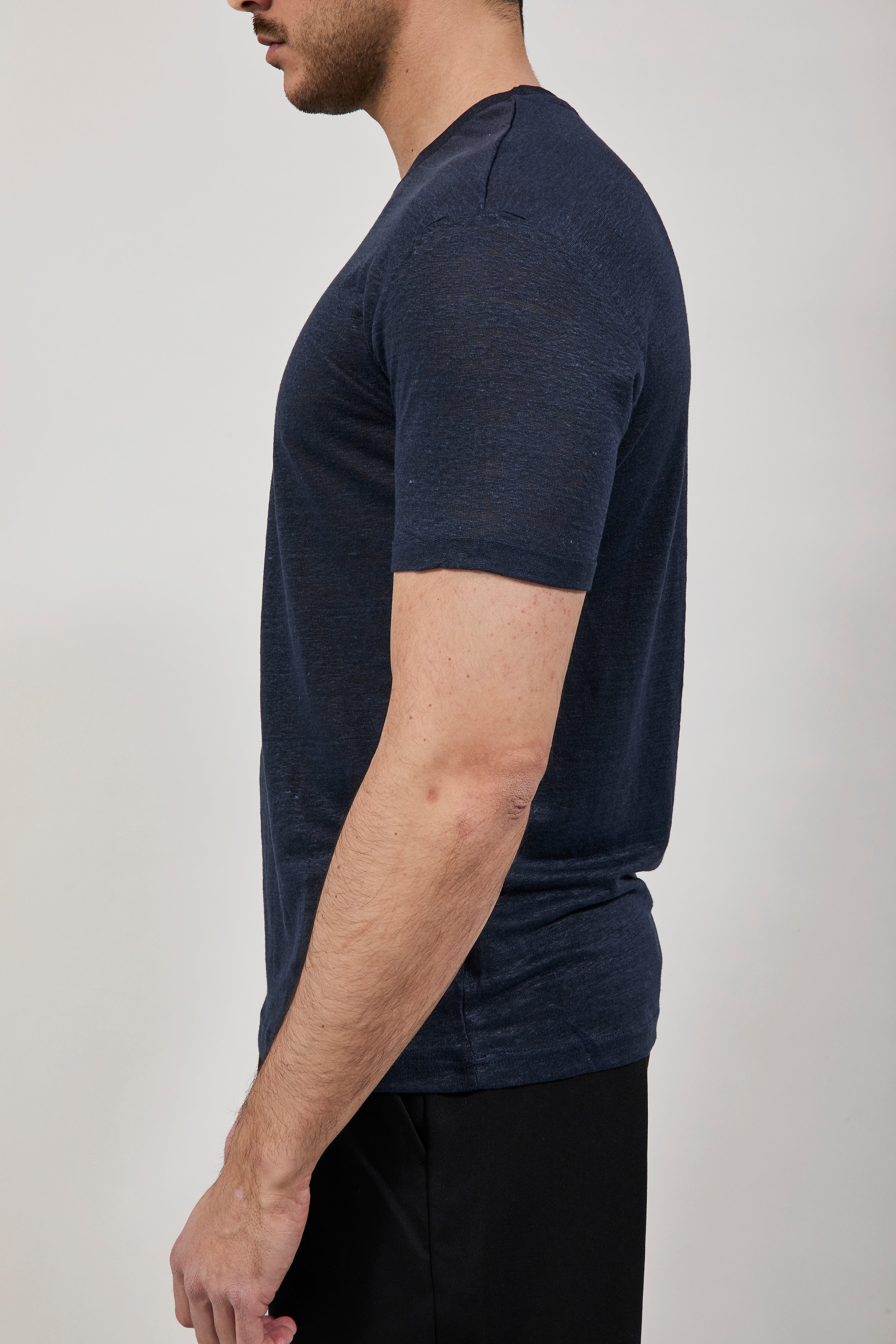 T-shirt Gianni Lupo Lino Navy 087