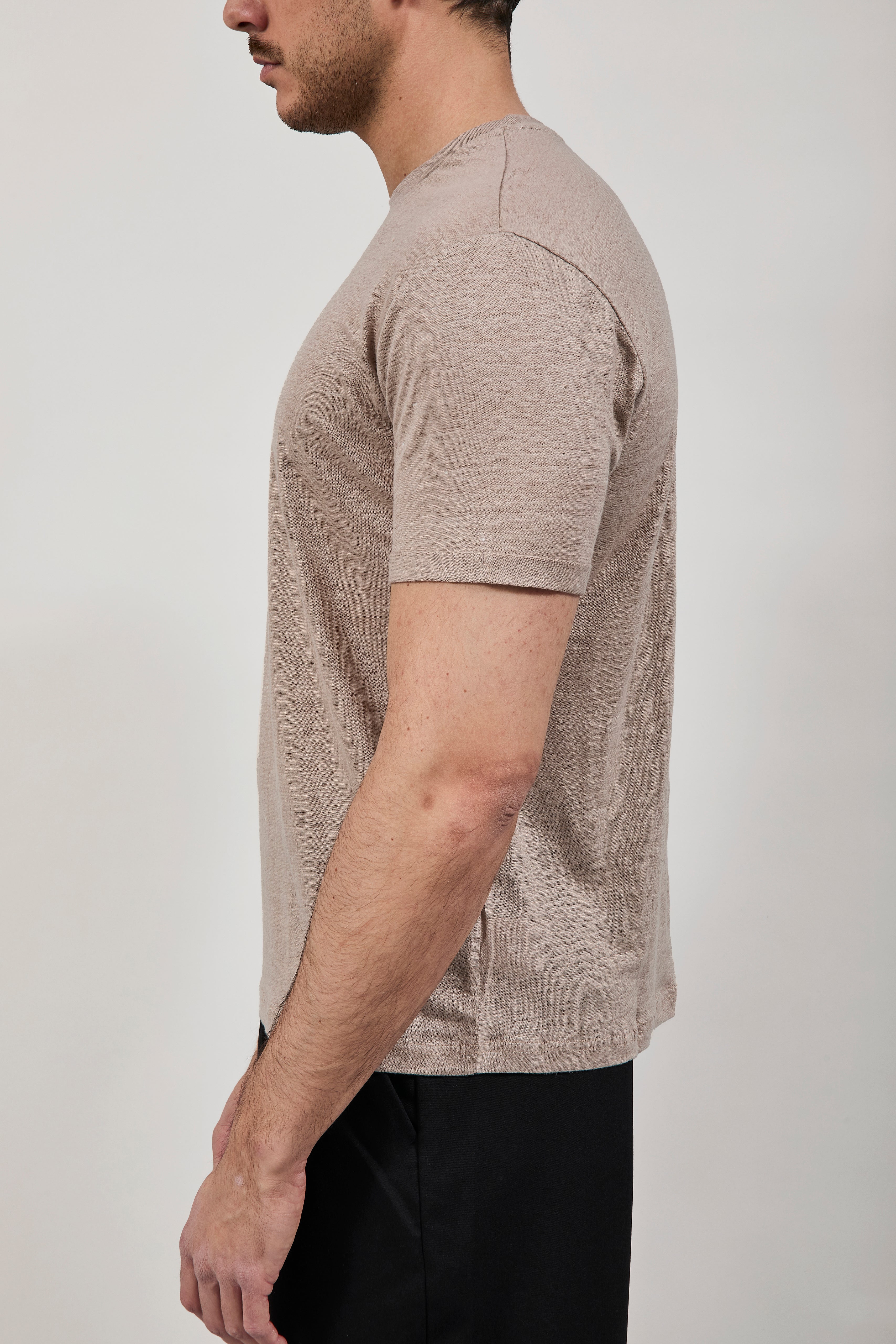 T-shirt Gianni Lupo Lino Mud 087