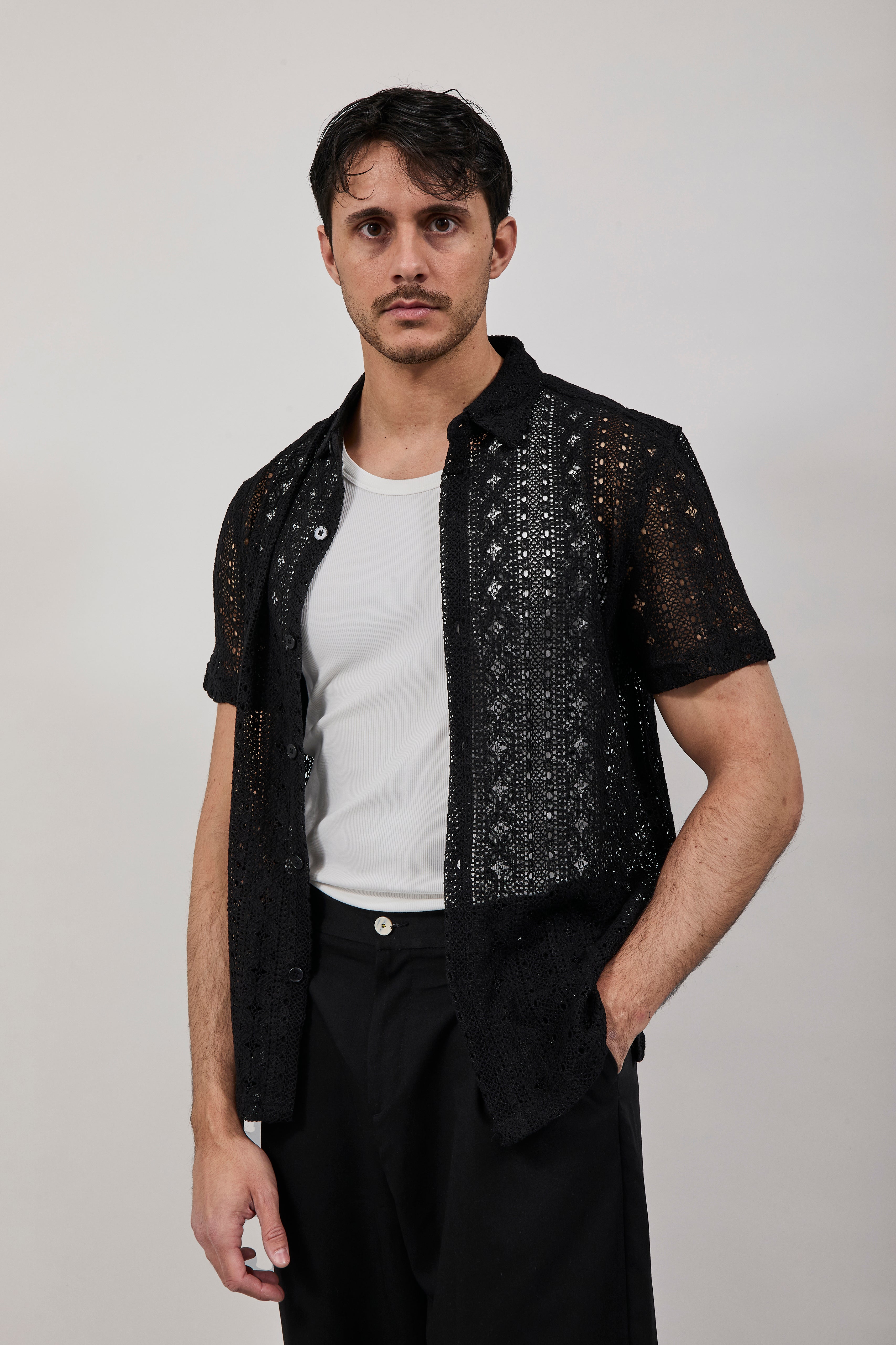 Camicia Gianni Lupo Nera 6013