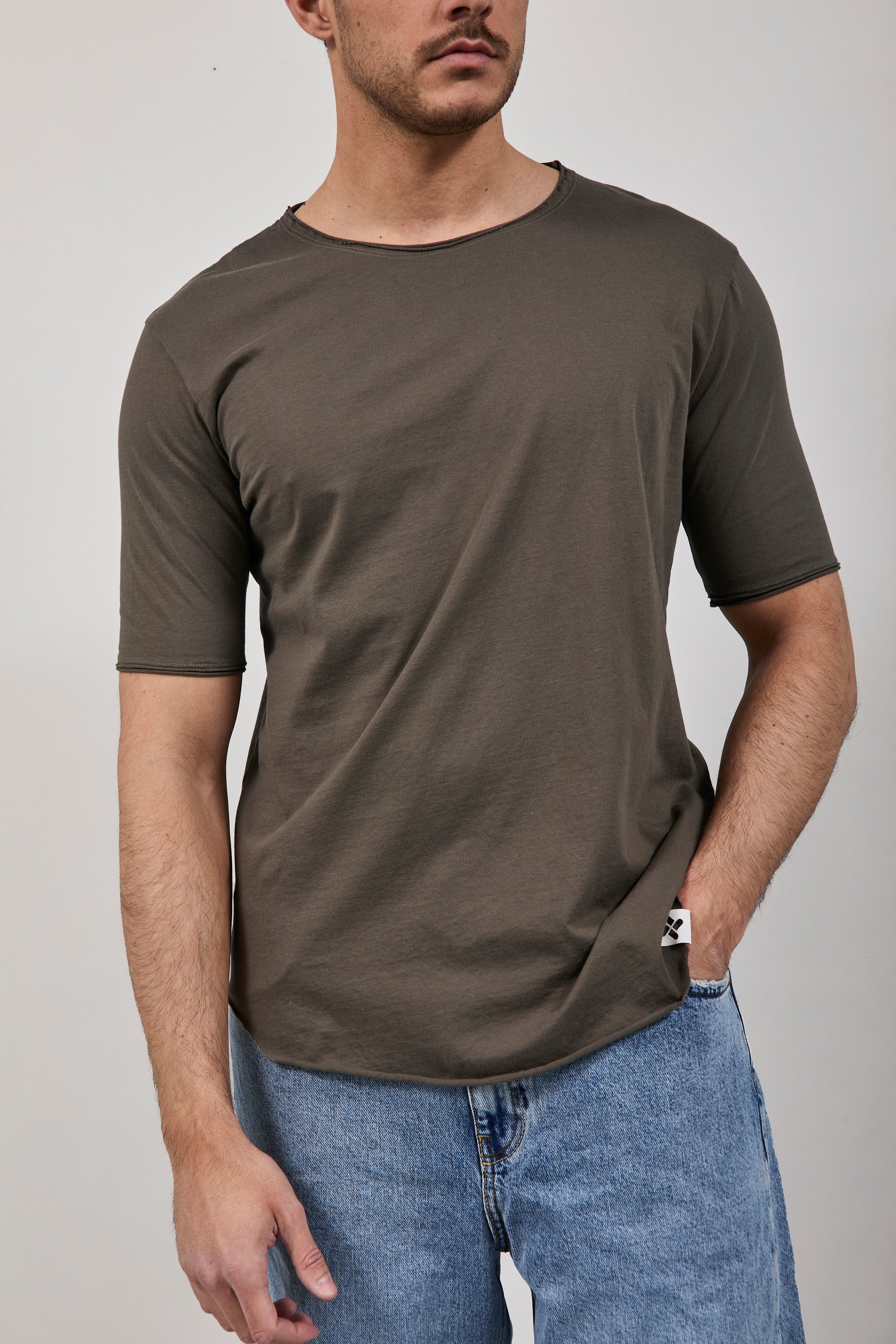 T-shirt Imperial Taglio vivo Verde Militare