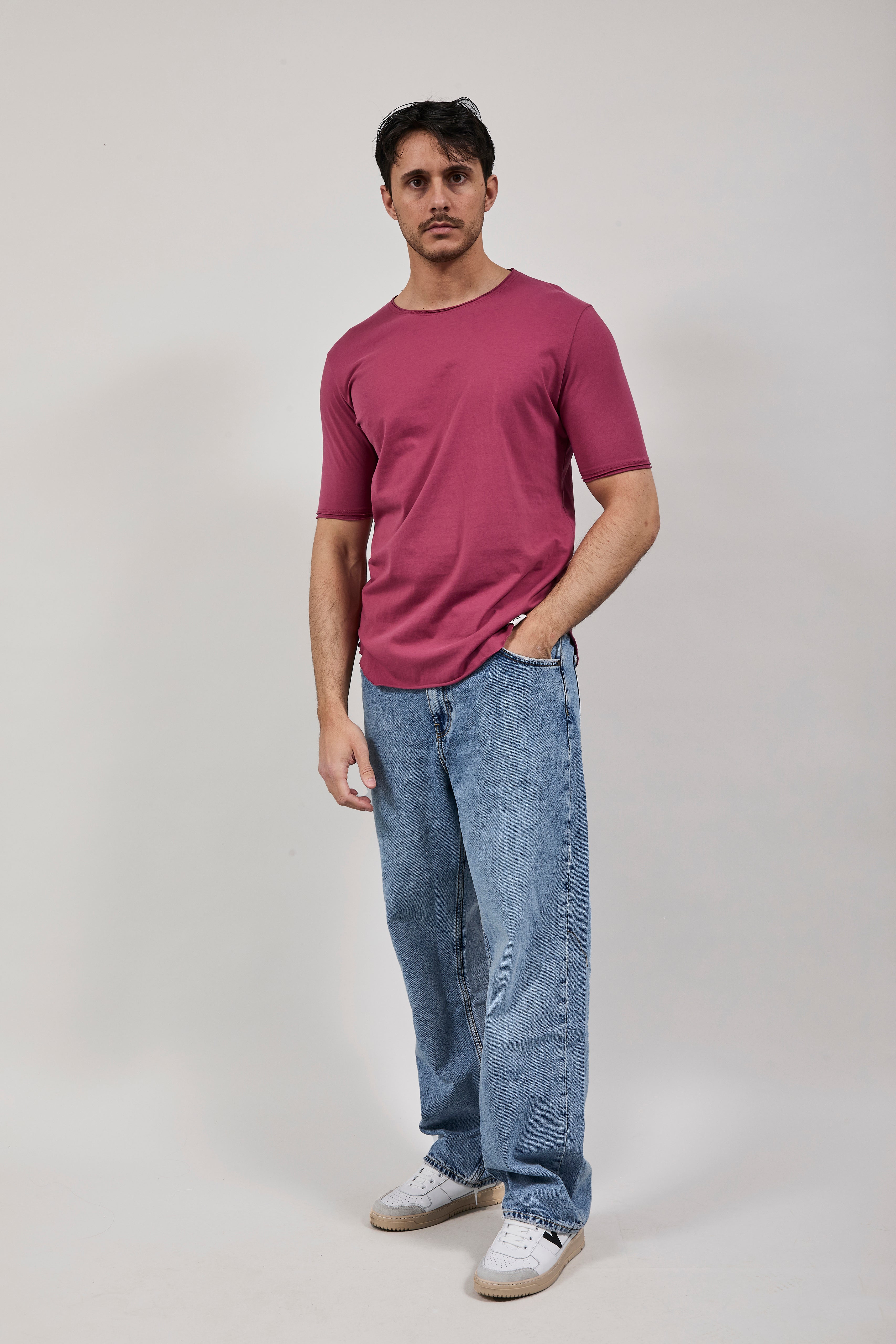 T-shirt Imperial Taglio vivo Indian red