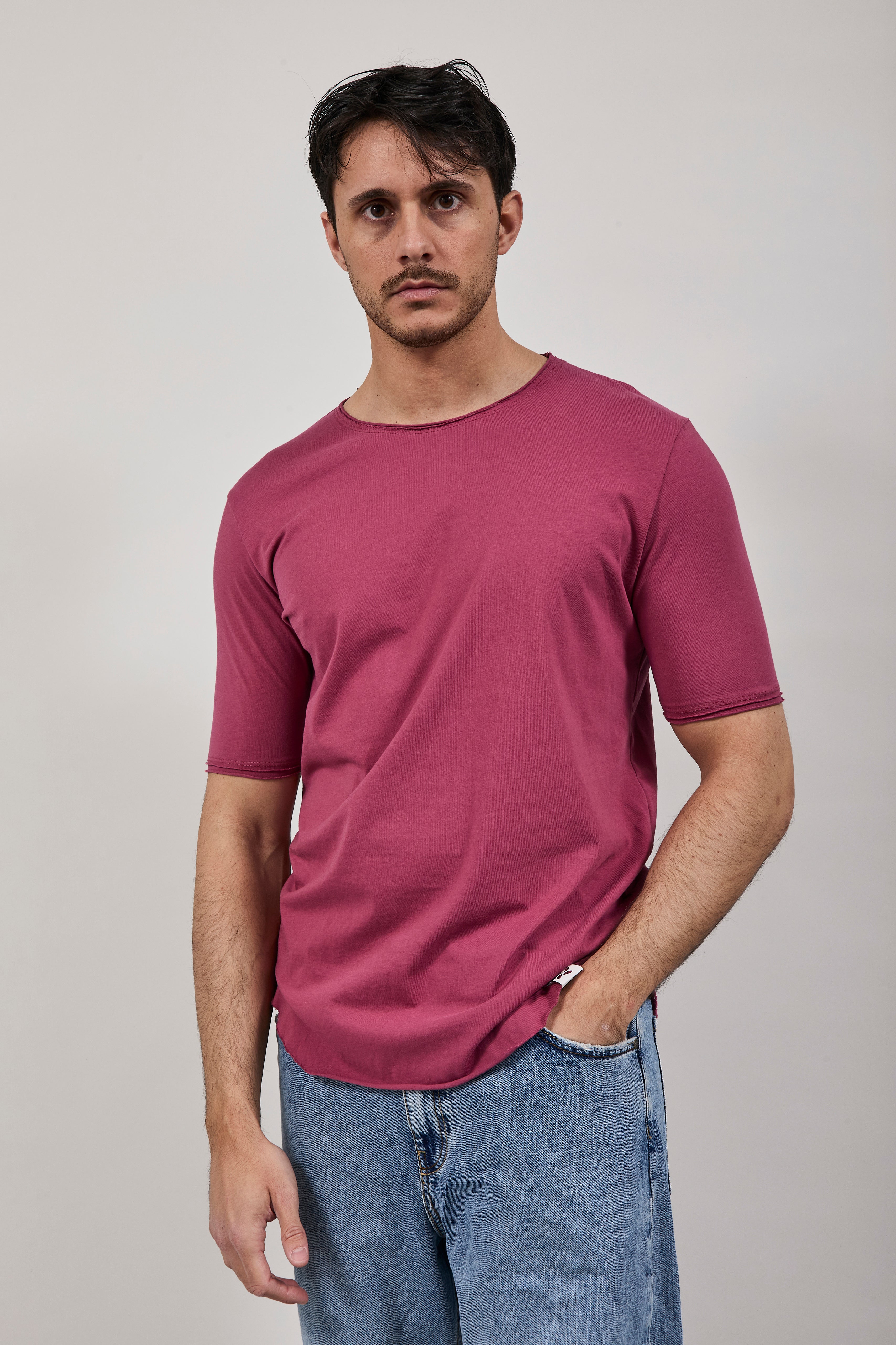 T-shirt Imperial Taglio vivo Indian red
