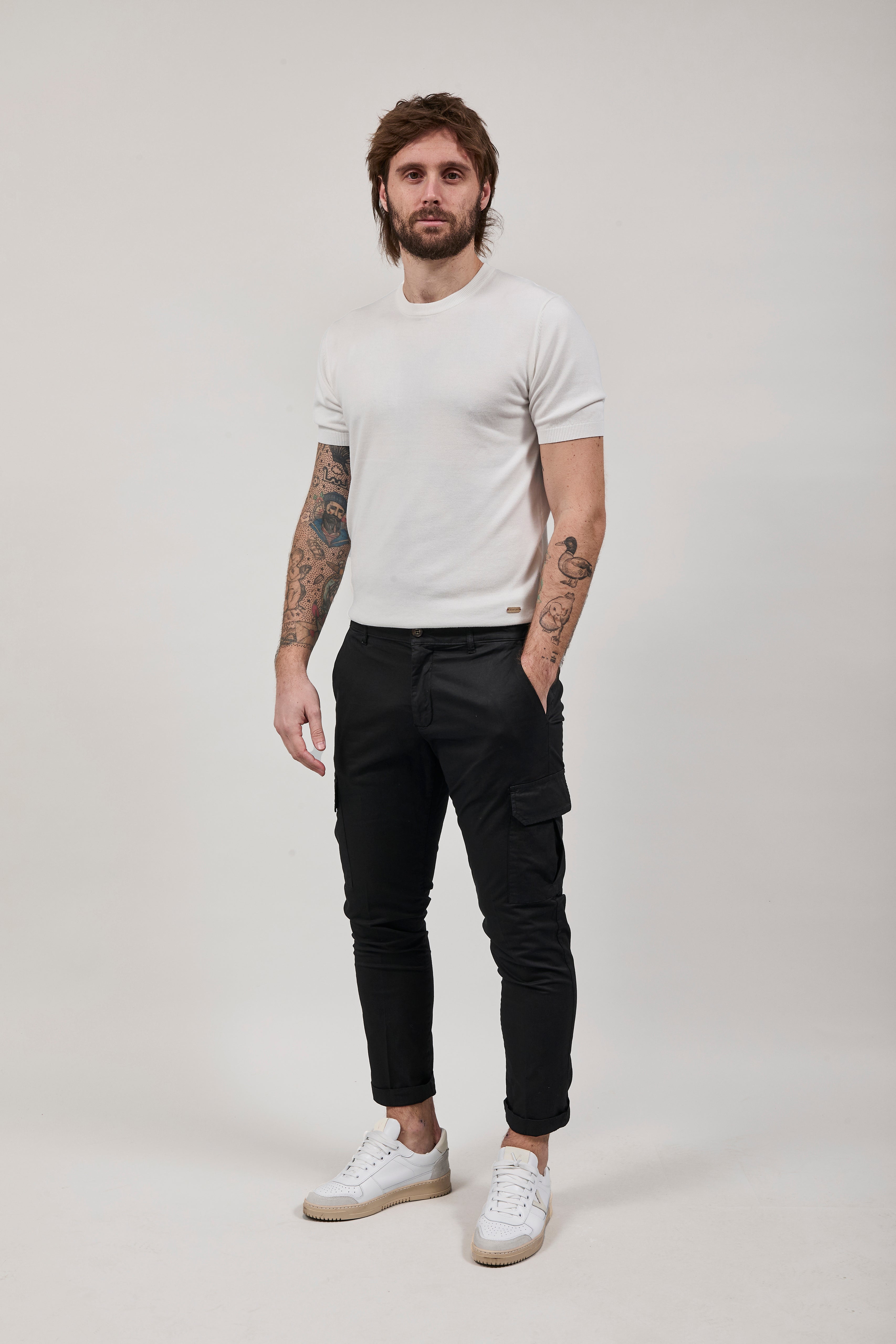 Pantalone Over-d Nero P05