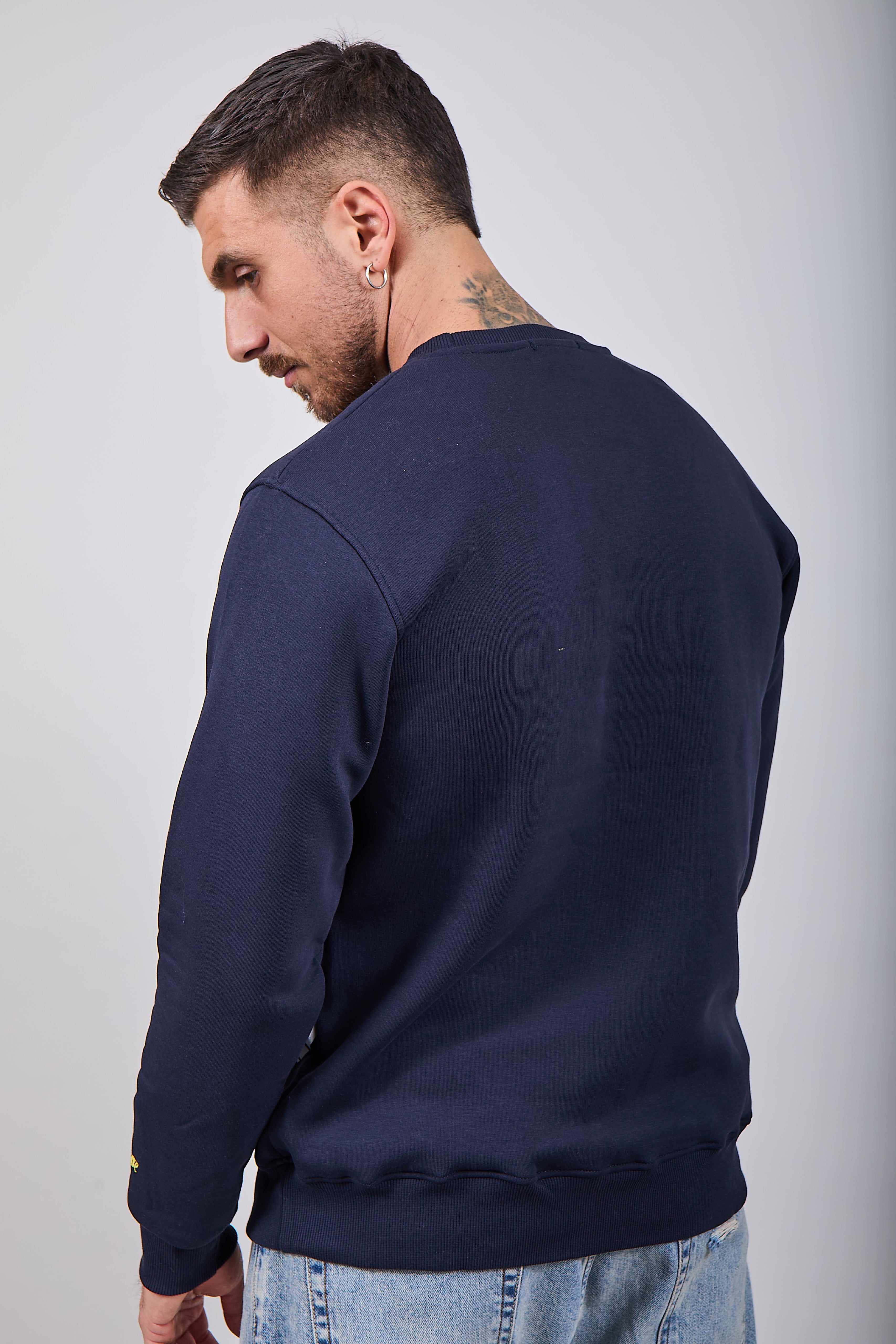 Felpa Superculture Girocollo Blu A1303 (12218741391700)