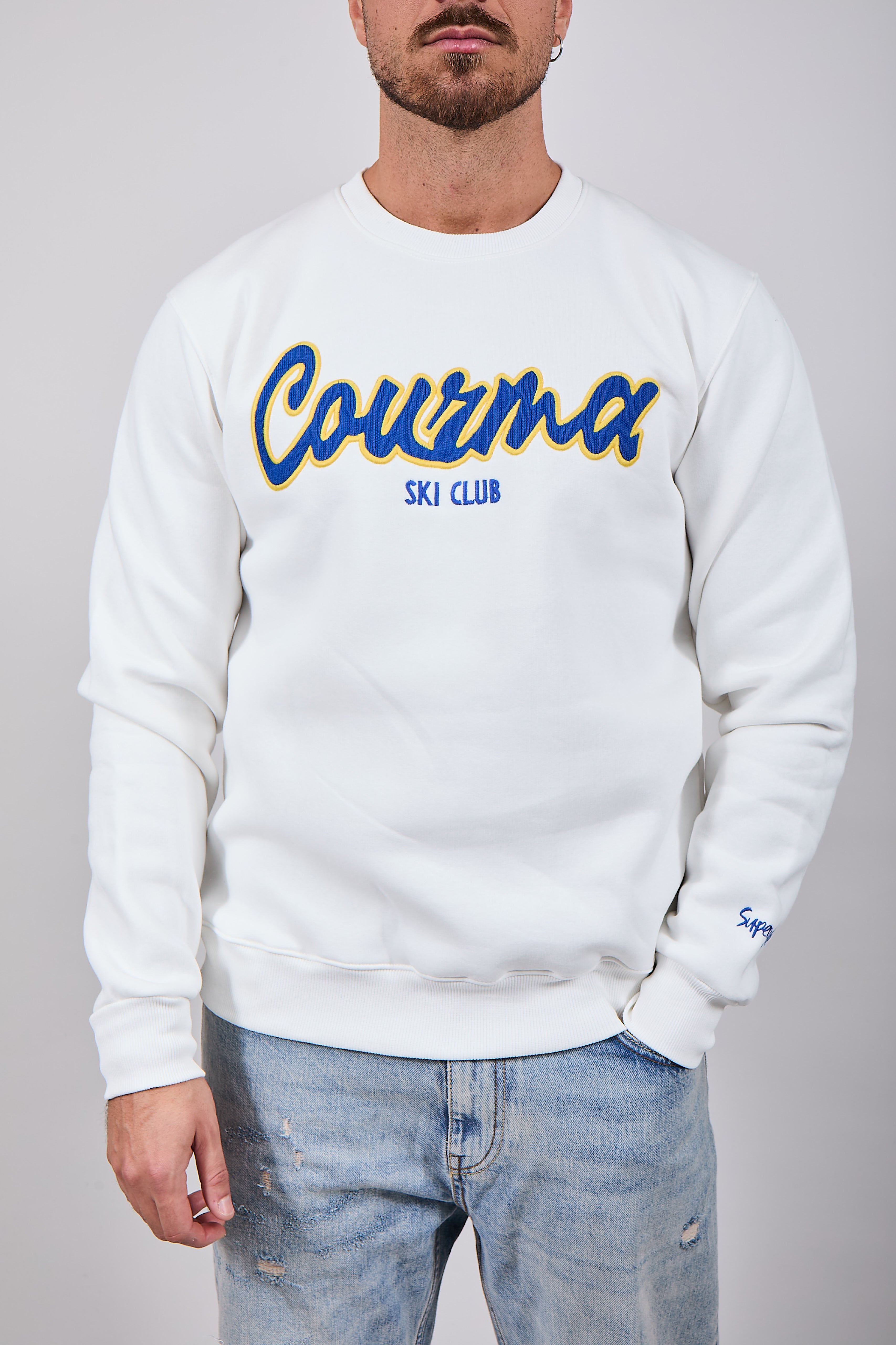 Felpa Superculture Girocollo Bianca A1319 (12218641809748)