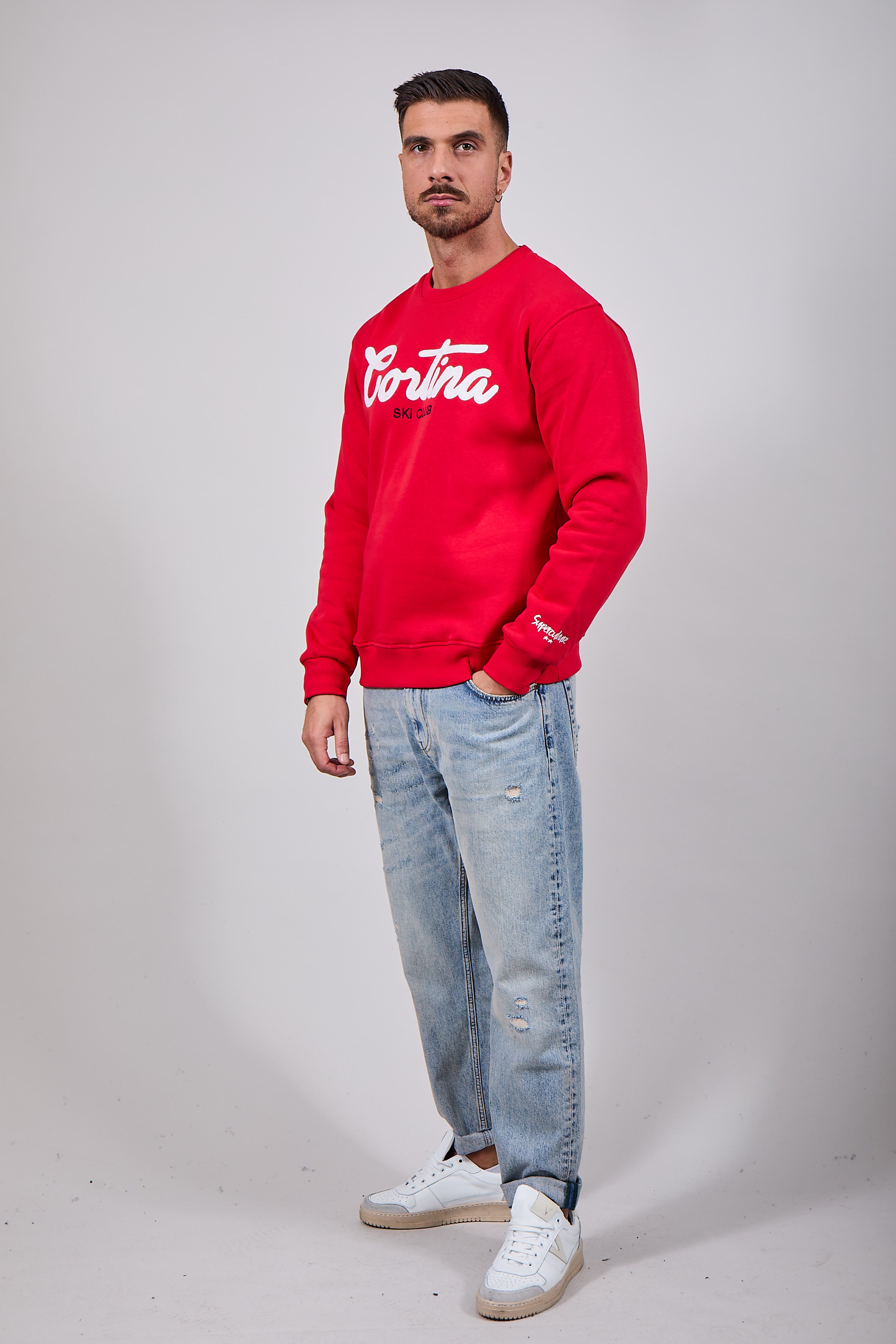 Felpa Superculture Girocollo Rossa A1321 (12218707870036)