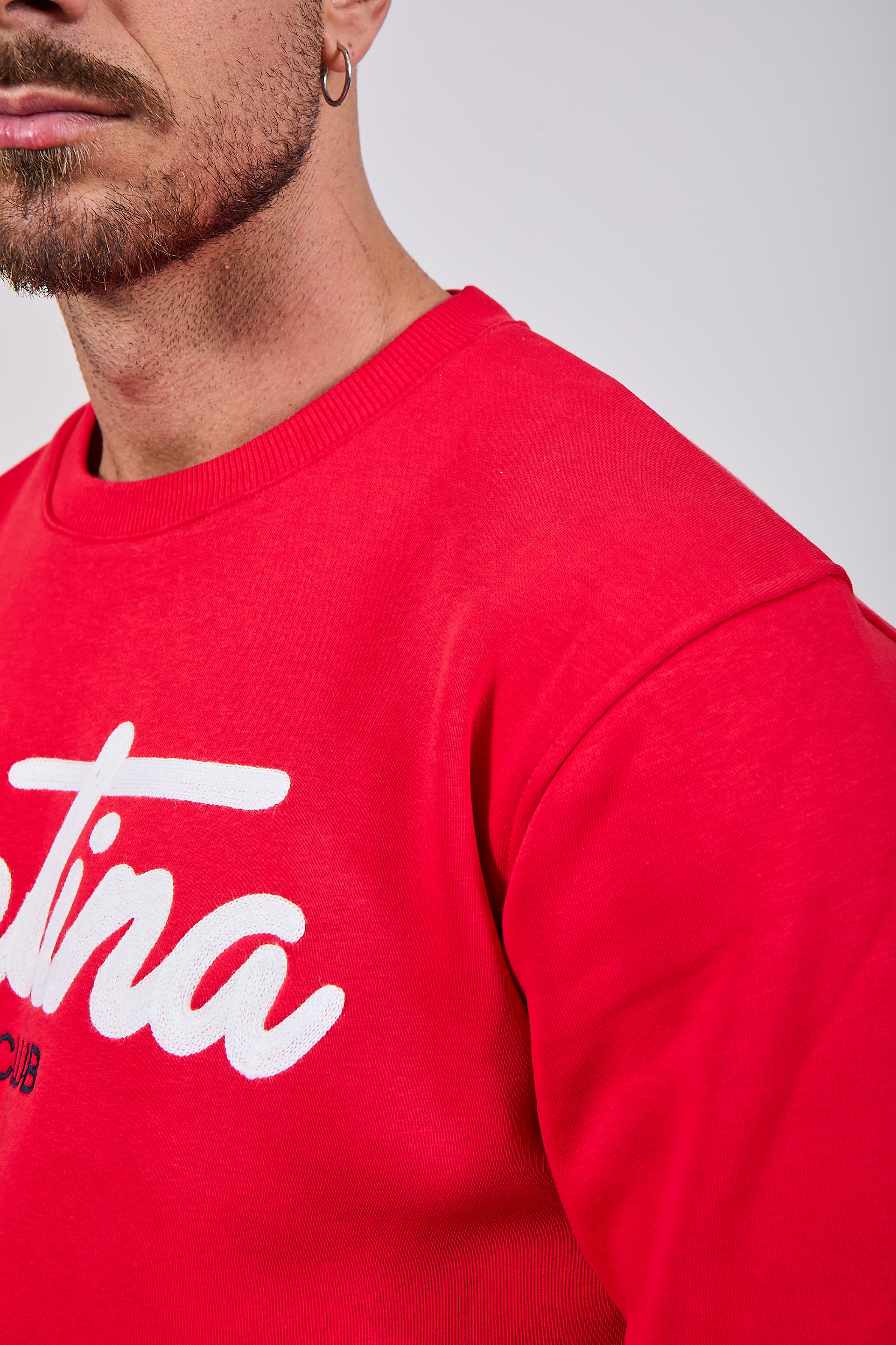 Felpa Superculture Girocollo Rossa A1321 (12218707870036)