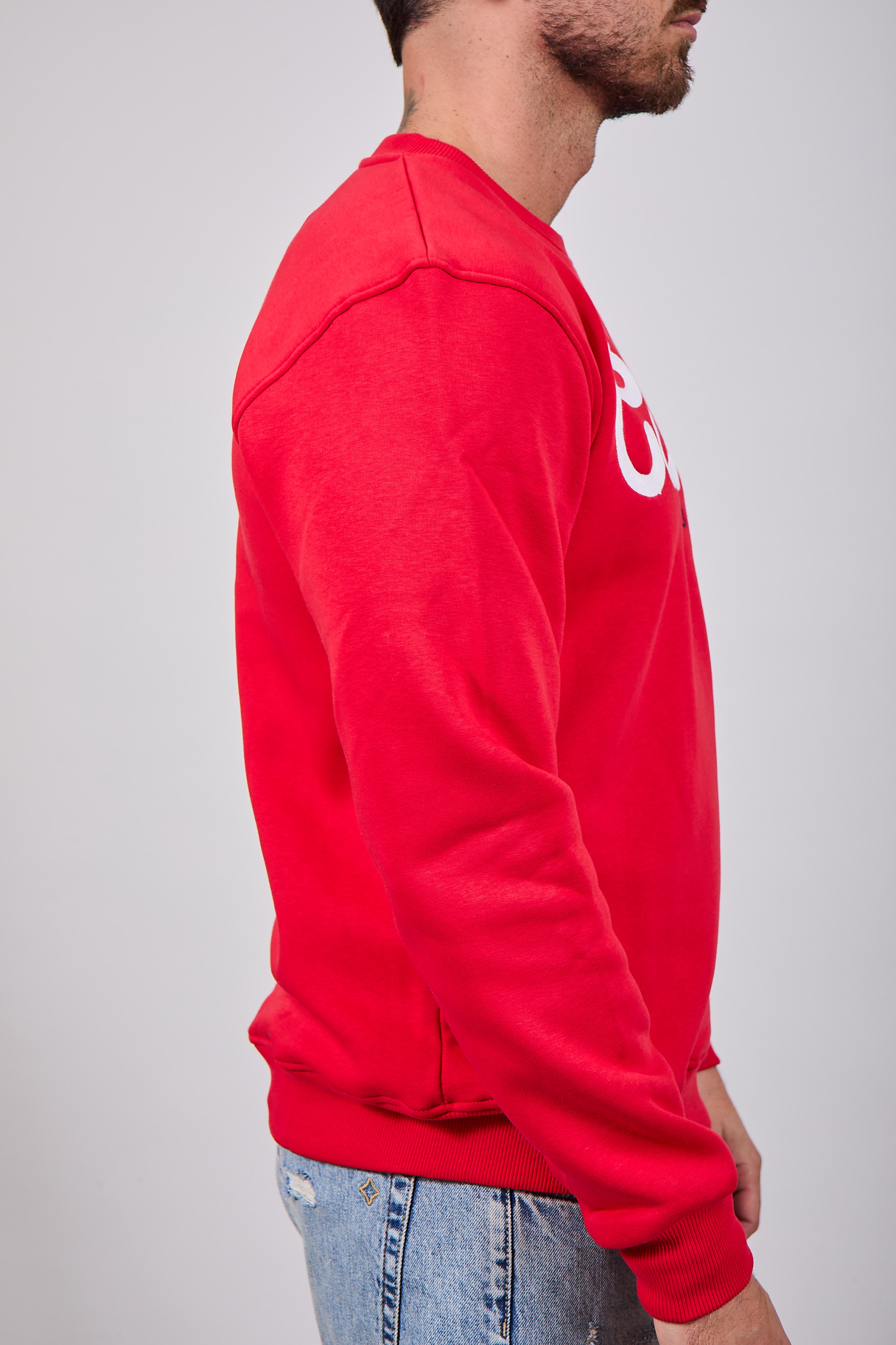 Felpa Superculture Girocollo Rossa A1321 (12218707870036)
