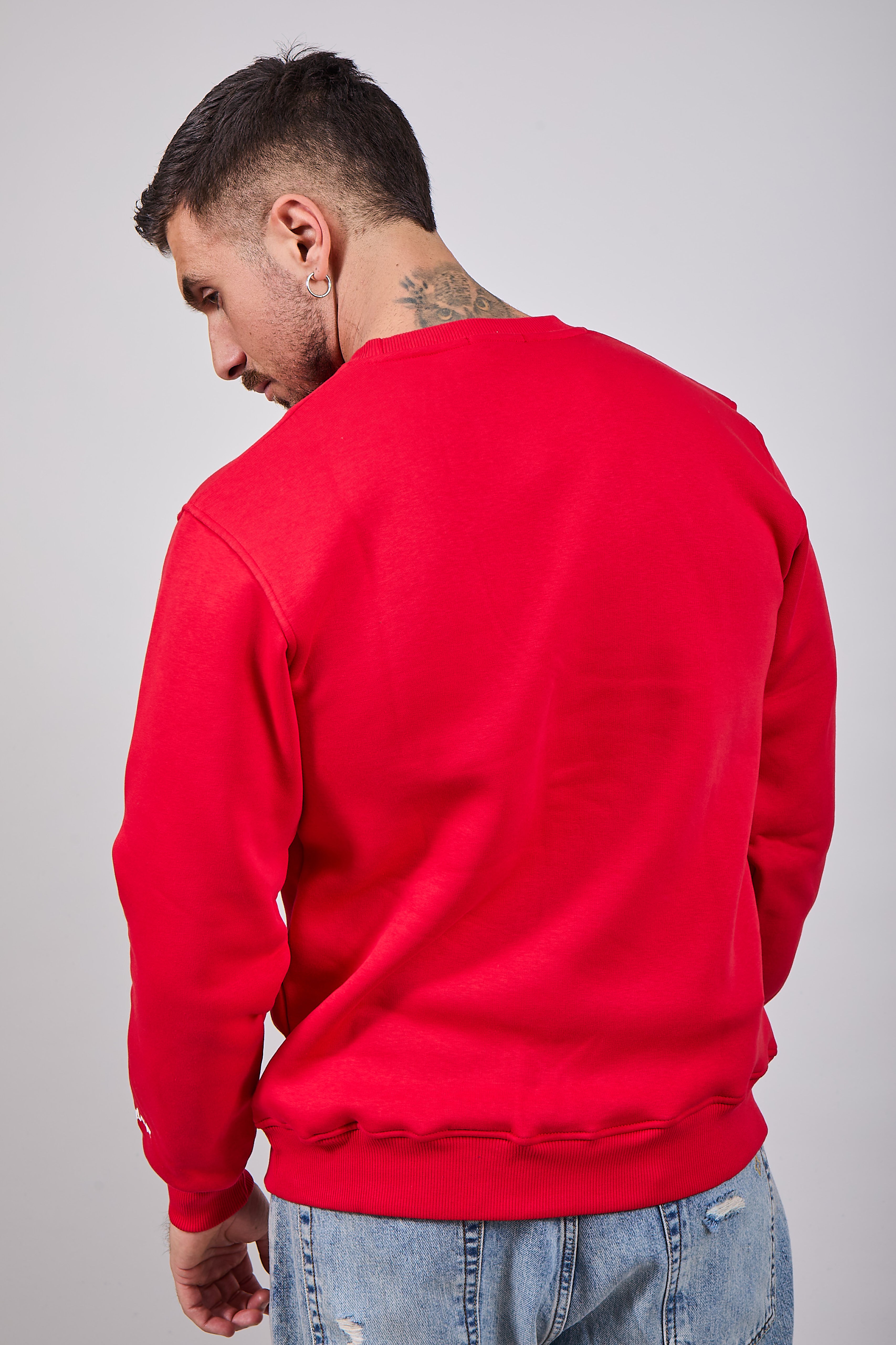 Felpa Superculture Girocollo Rossa A1321 (12218707870036)