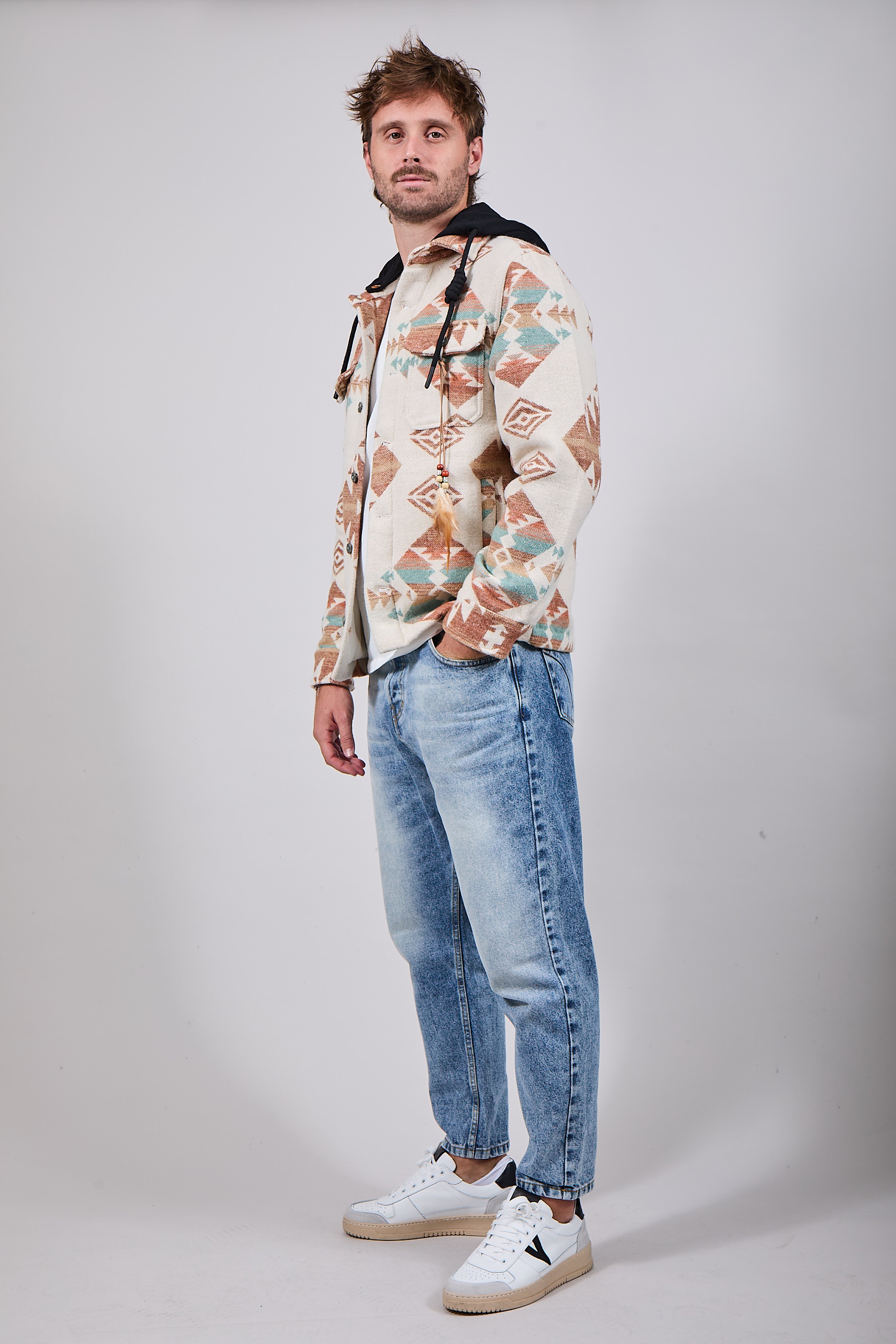 Overshirt Berna Cappuccio Azteco 276 (12235764891988)