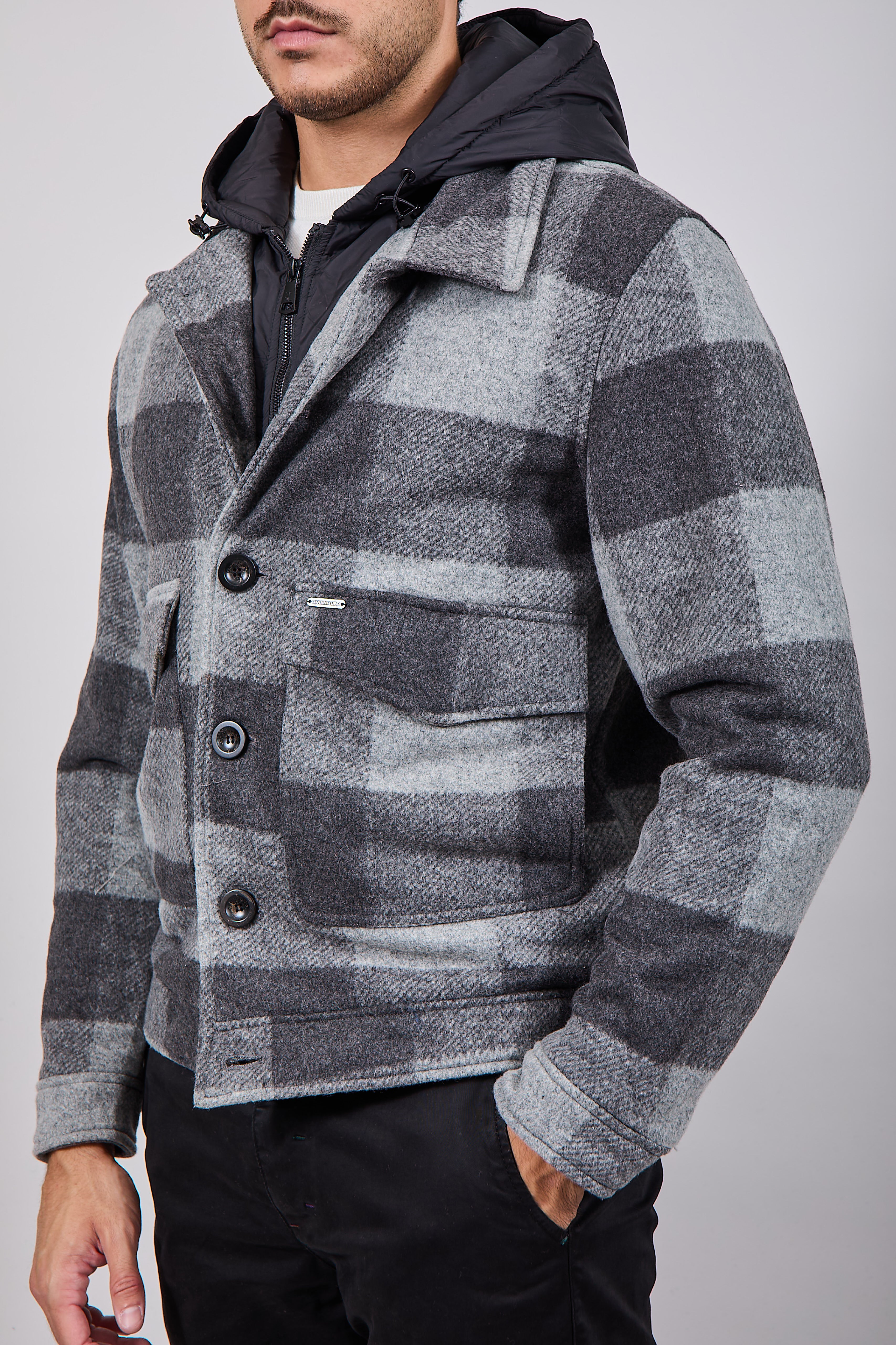 Giubbino Gianni Lupo Quadri Black 359 (12290062188884)