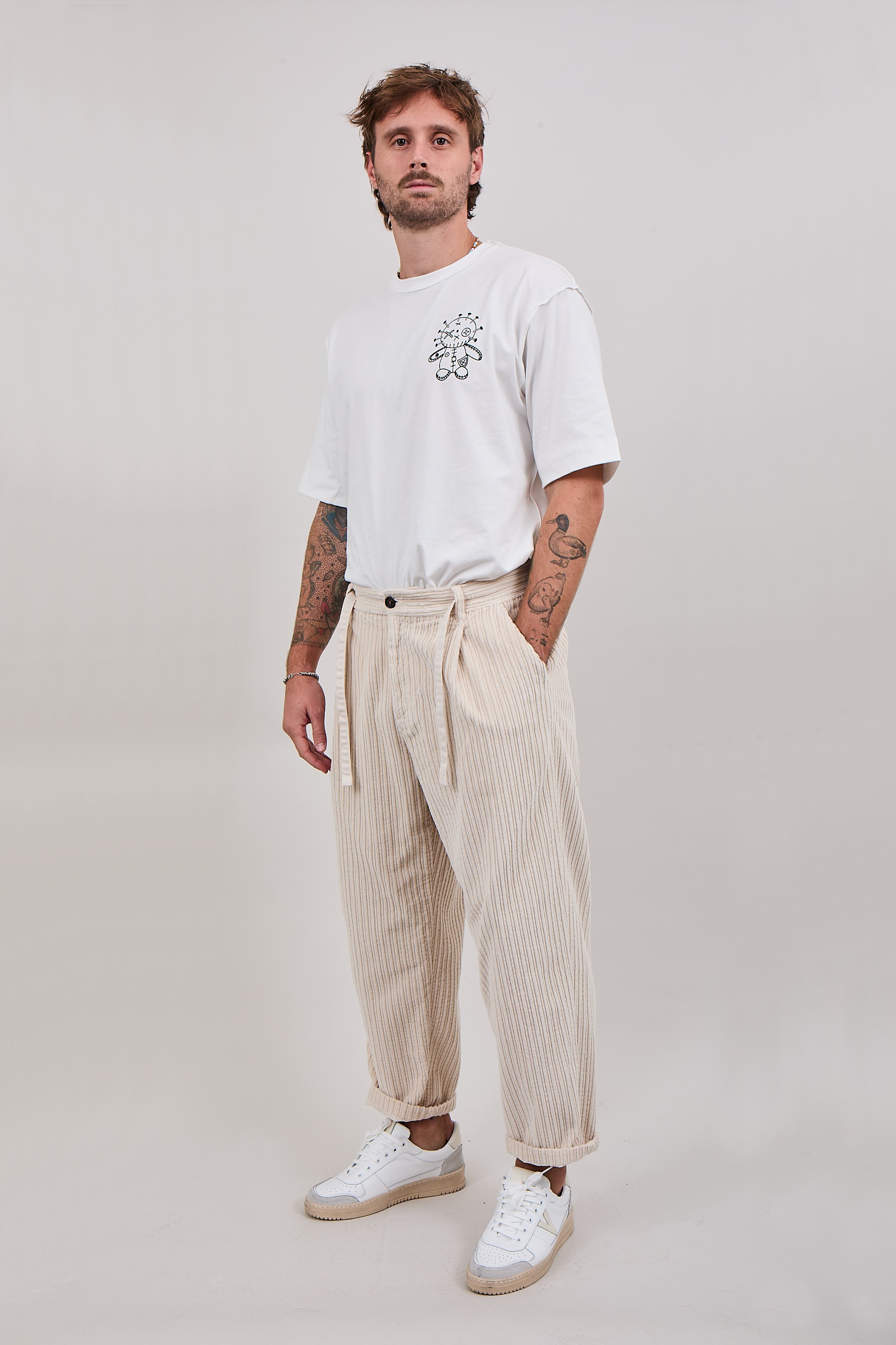 Pantalone Berna Velluto Panna 116 (12300225642836)