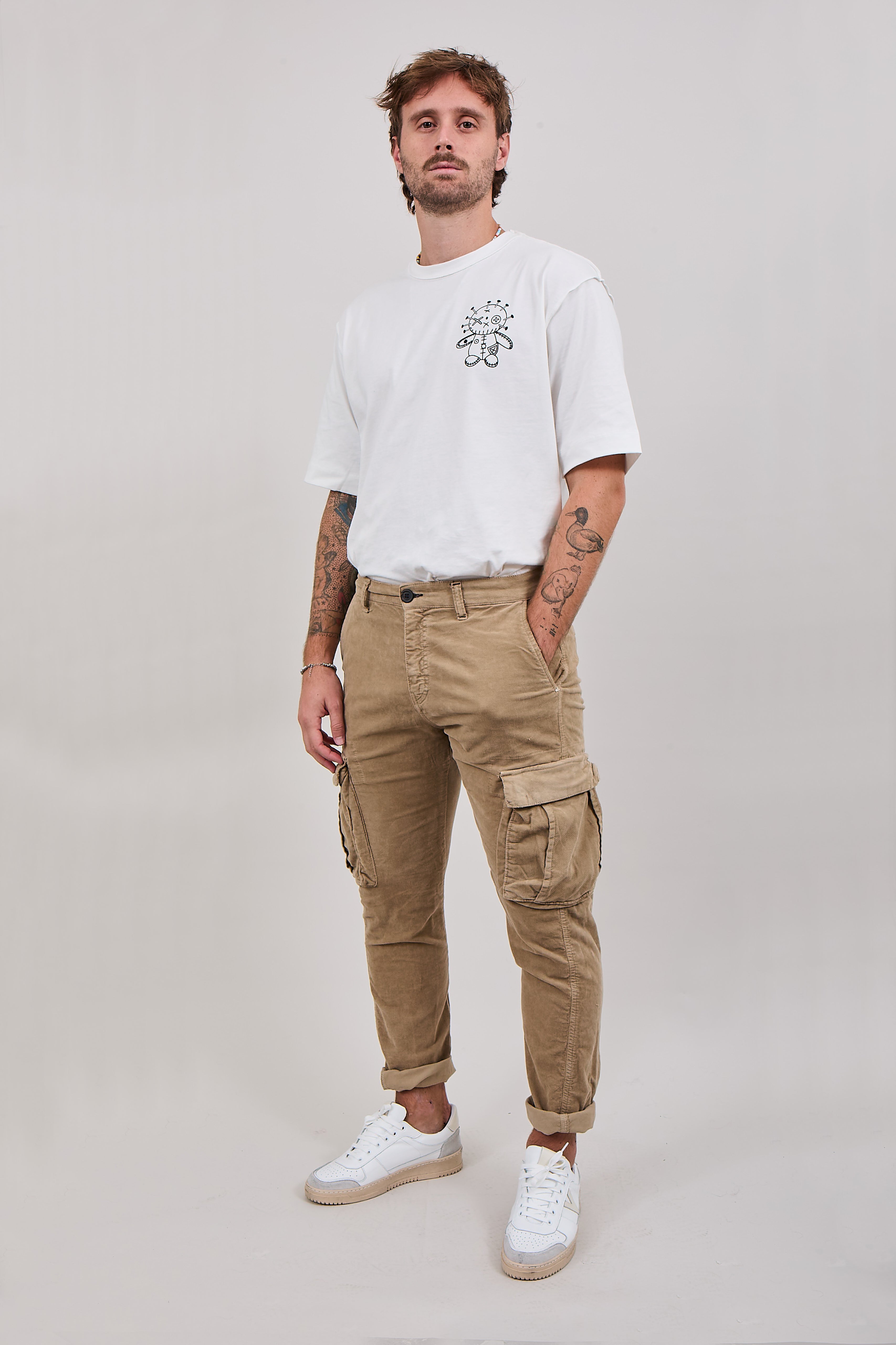 Pantalone Berna Velluto Cargo Cammello 003 (12300252447060)