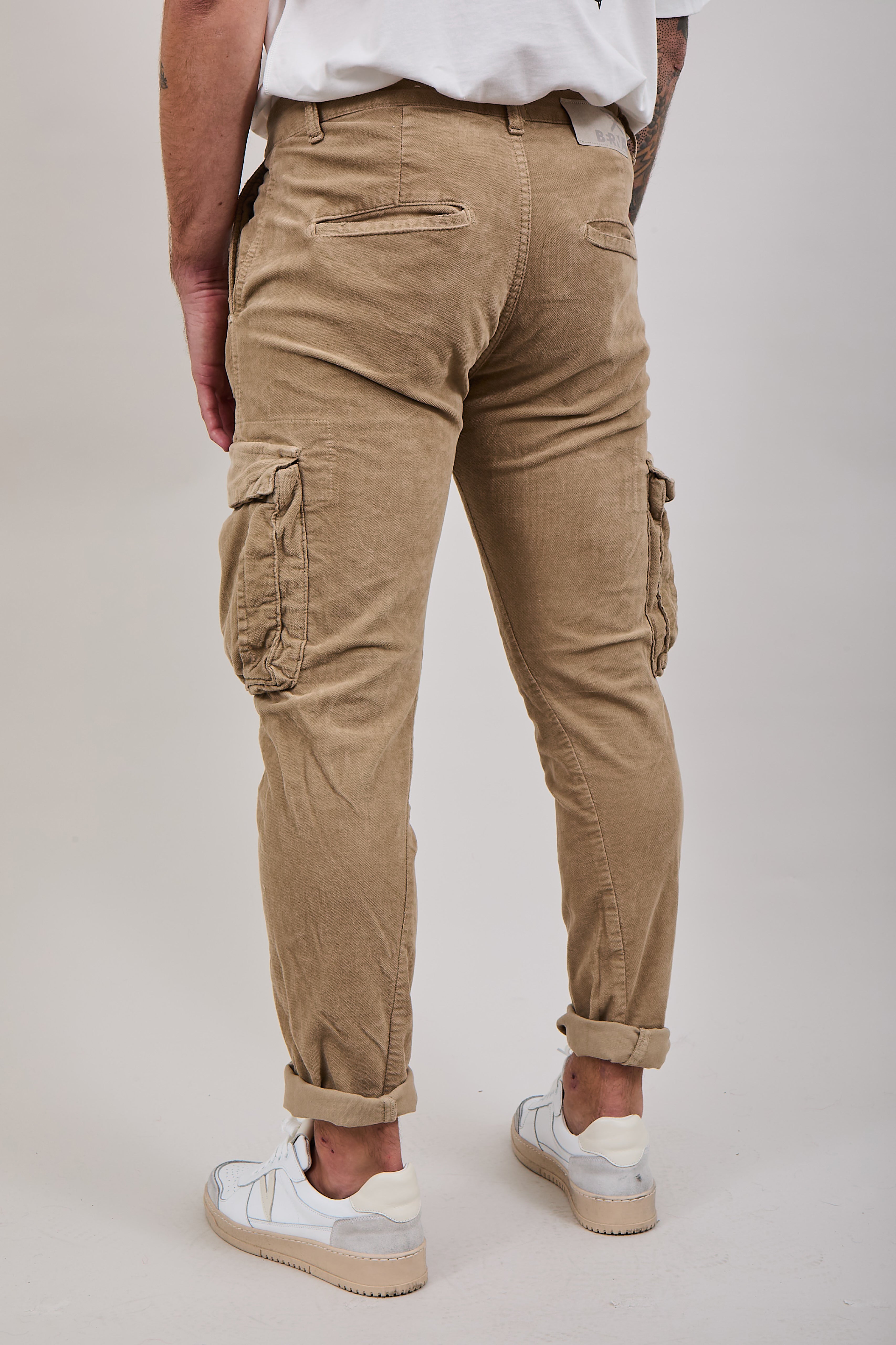 Pantalone Berna Velluto Cargo Cammello 003 (12300252447060)