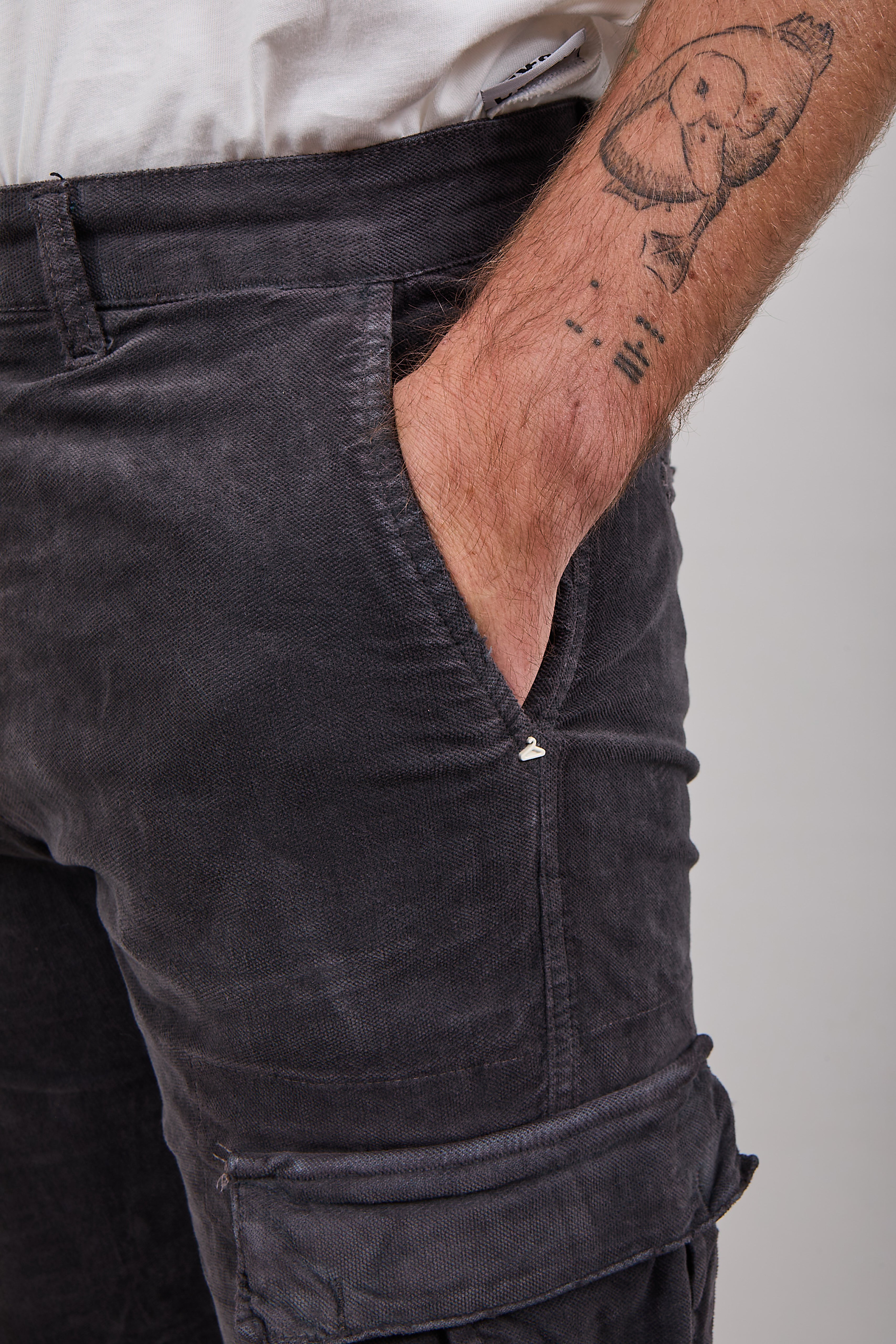 Pantalone Berna Velluto Cargo Asfalto 003 (12300261163348)
