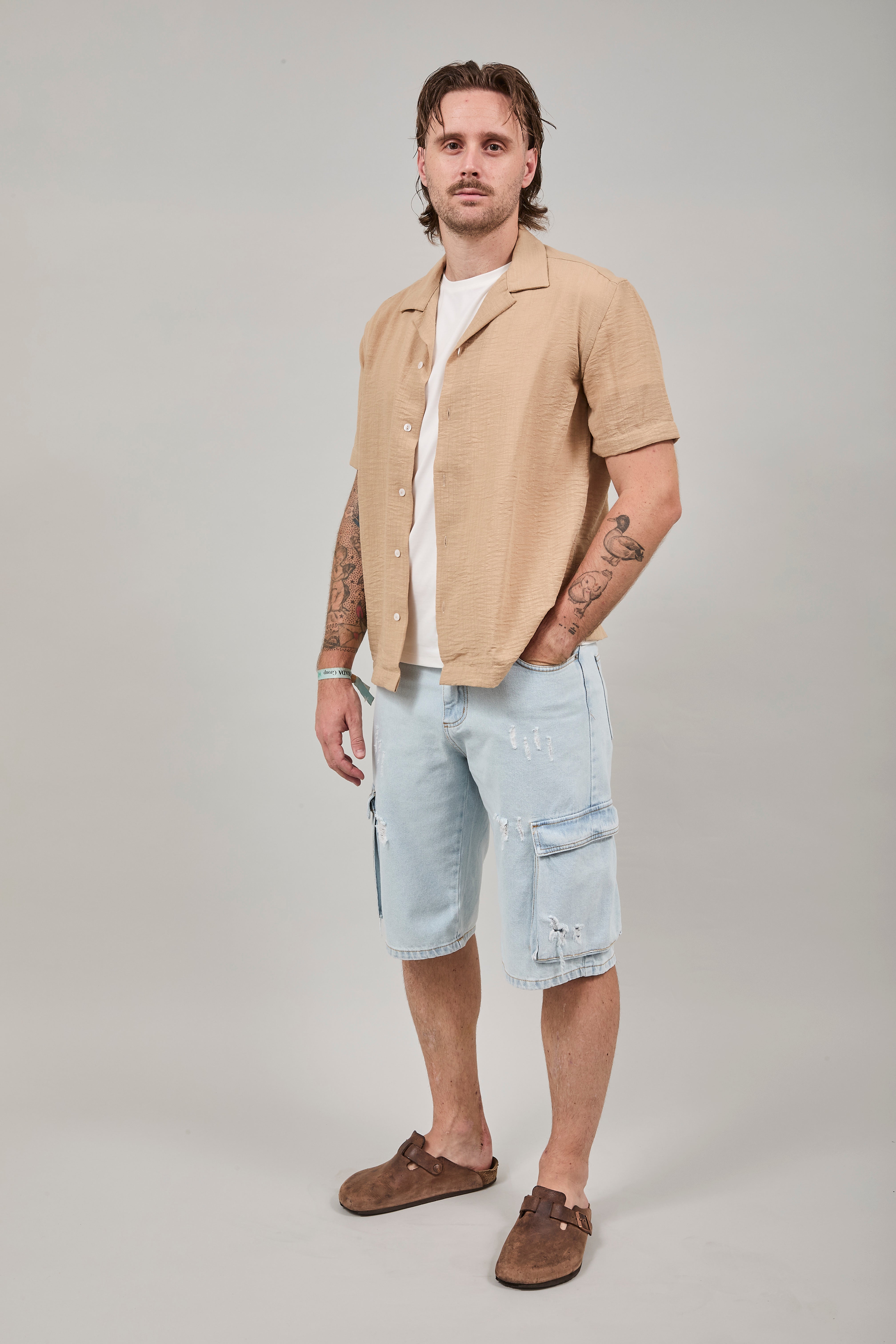 Camicia Over-d Beige c58