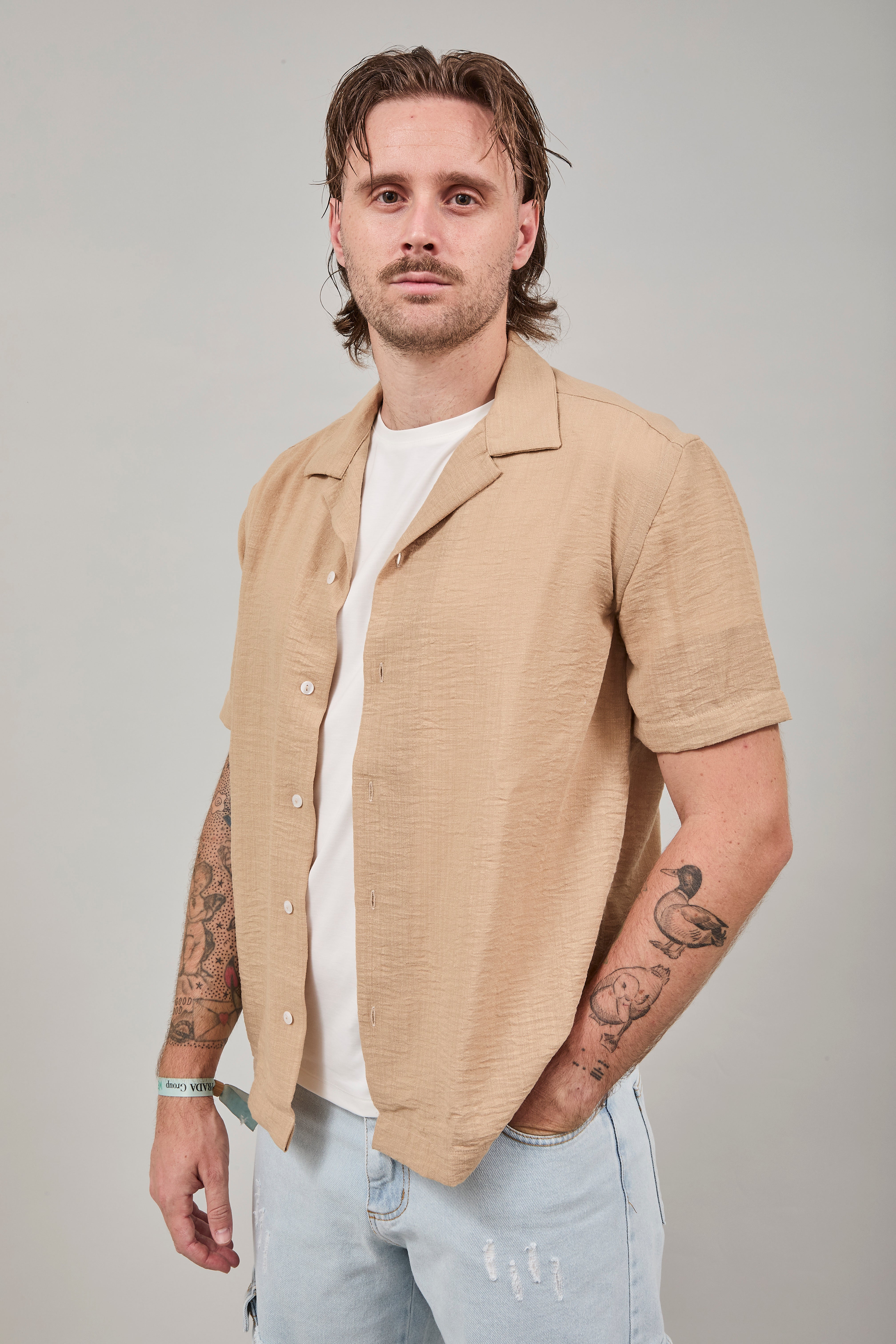 Camicia Over-d Beige c58