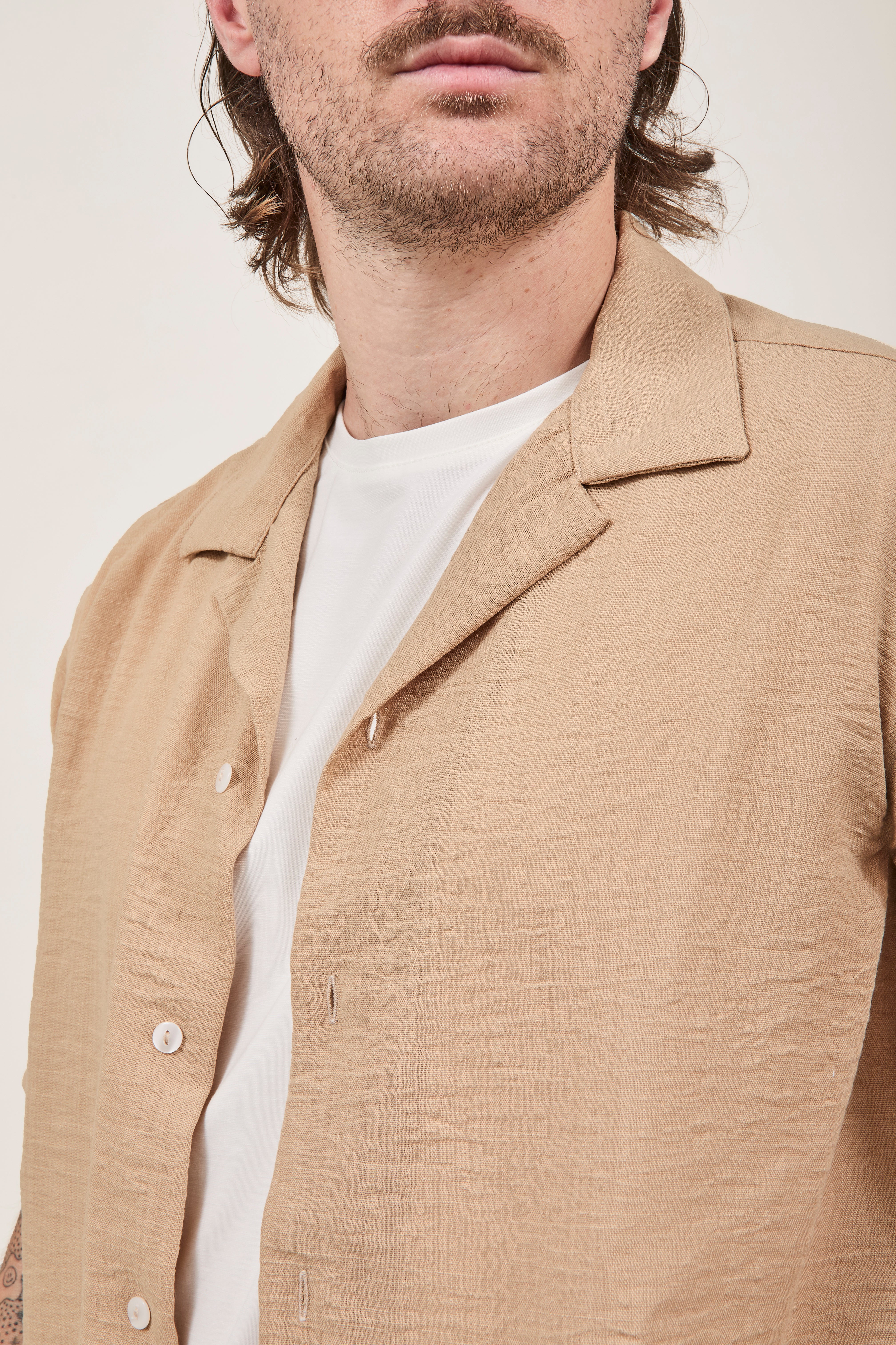 Camicia Over-d Beige c58