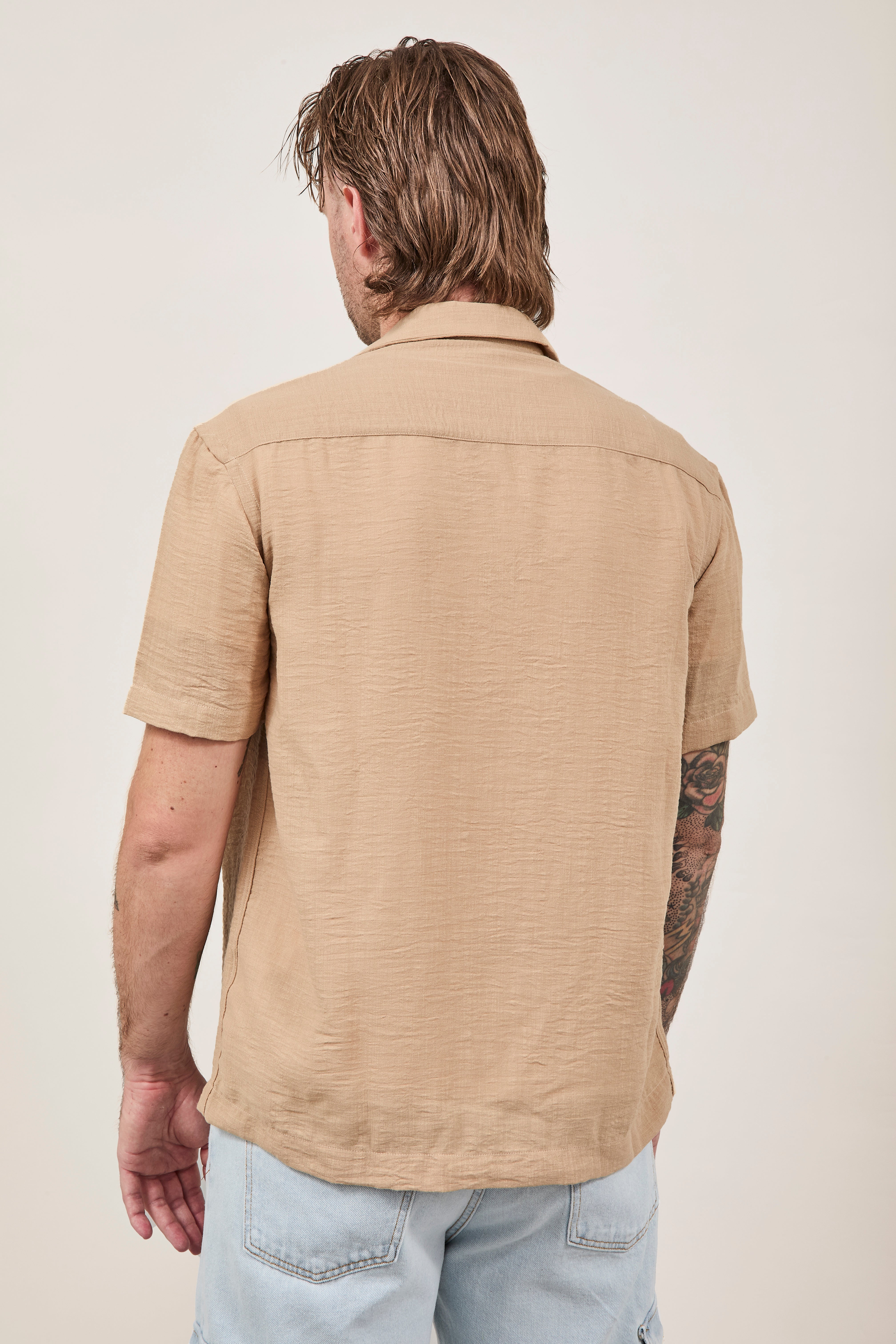 Camicia Over-d Beige c58