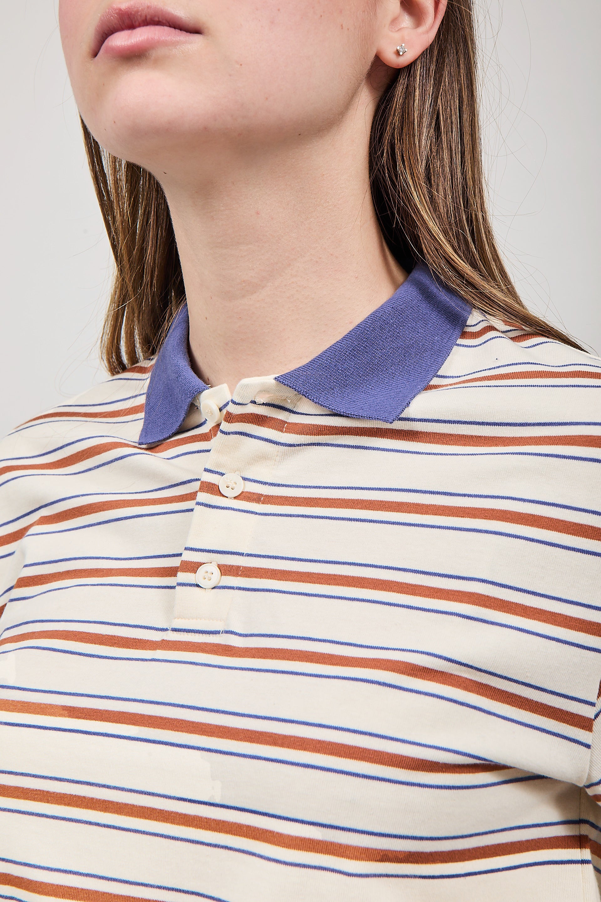 Polo Lumina Rigata Crema