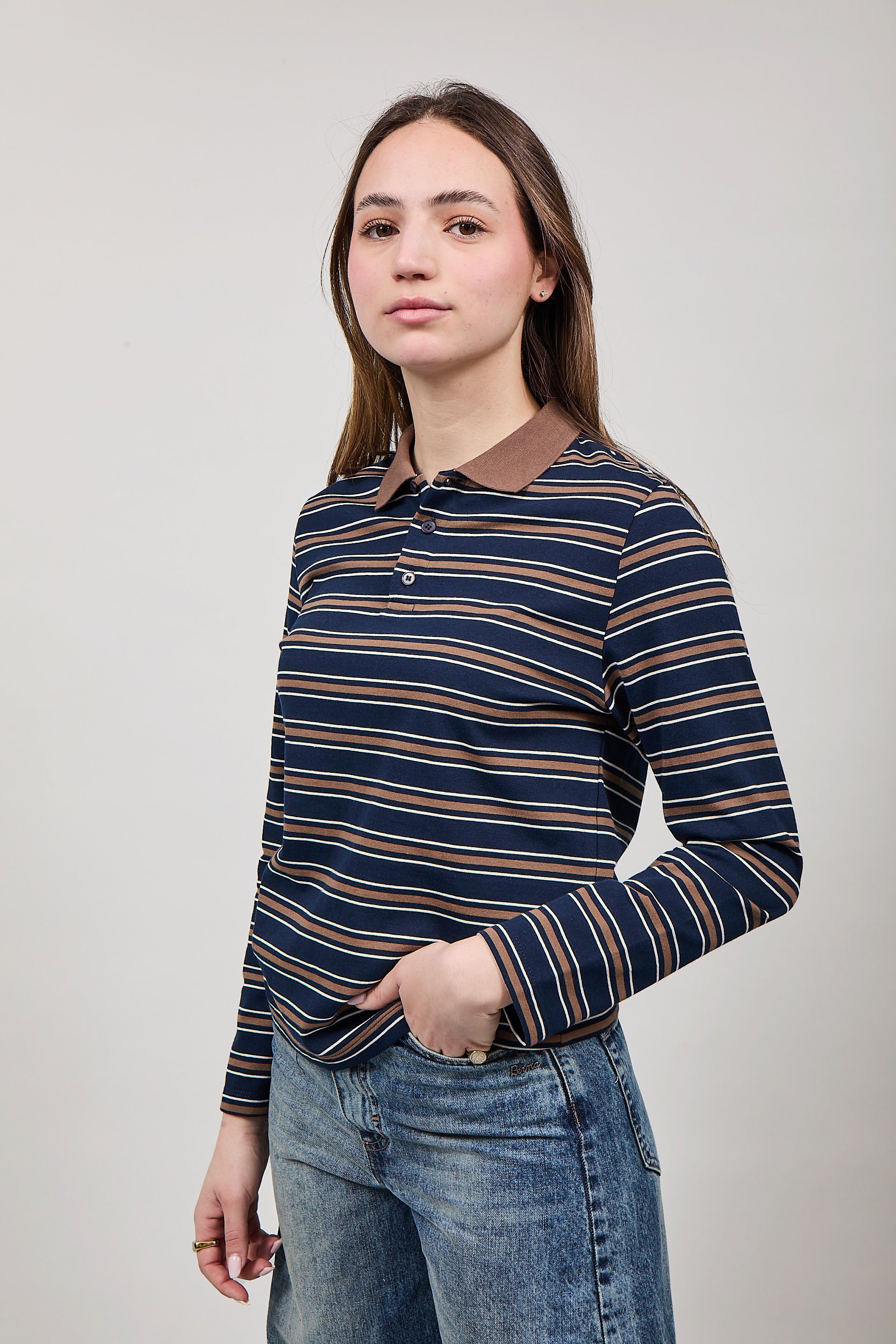 Polo Lumina Rigata Blu
