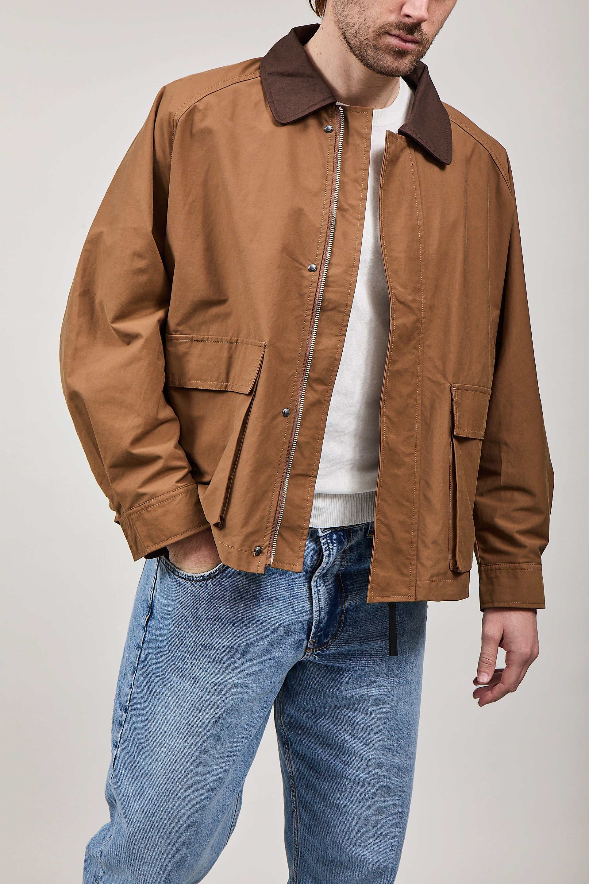 Giacchetto Gianni Lupo Double Label Cammello 093