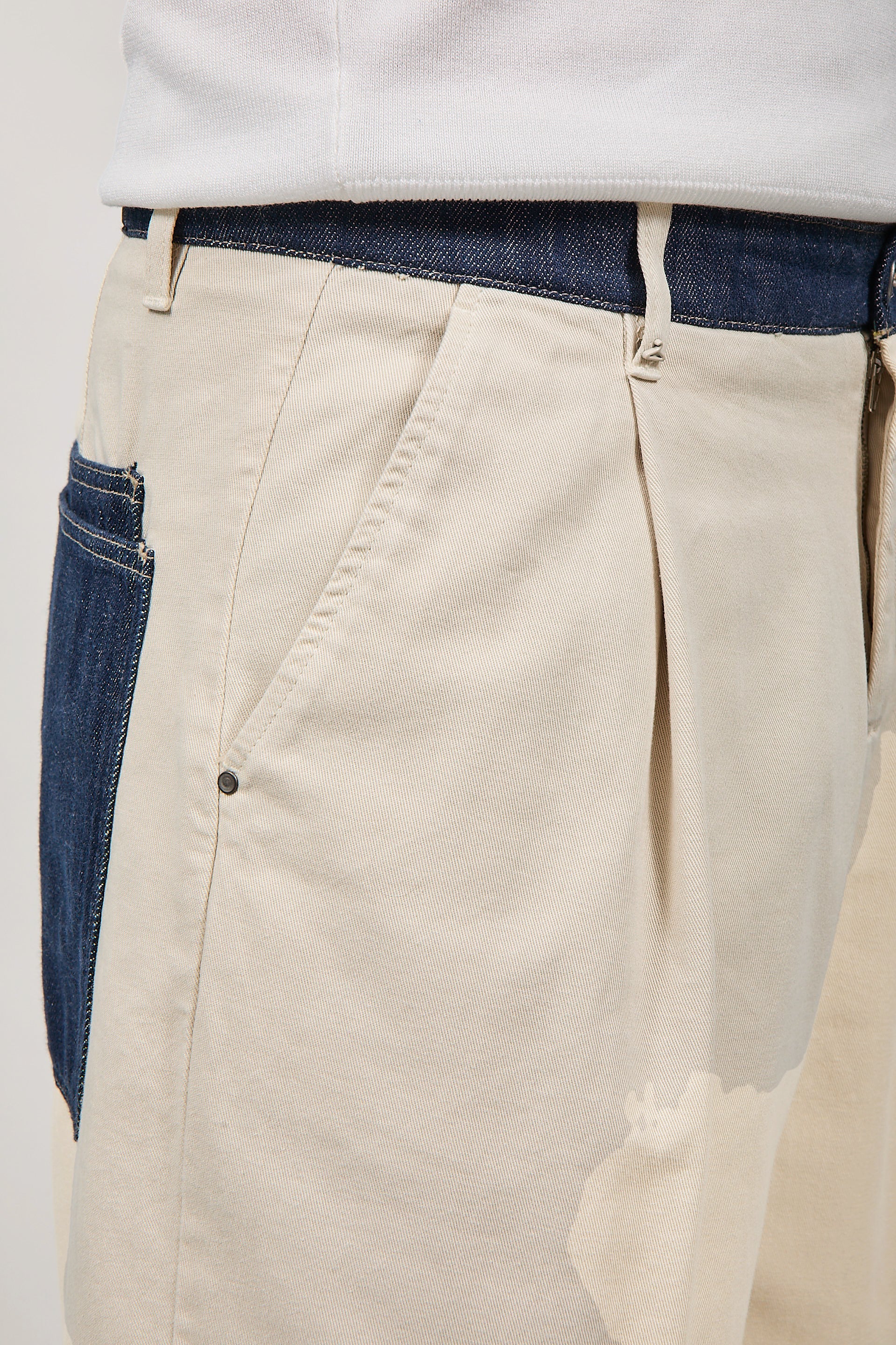 Pantalone cinta denim Berna Panna