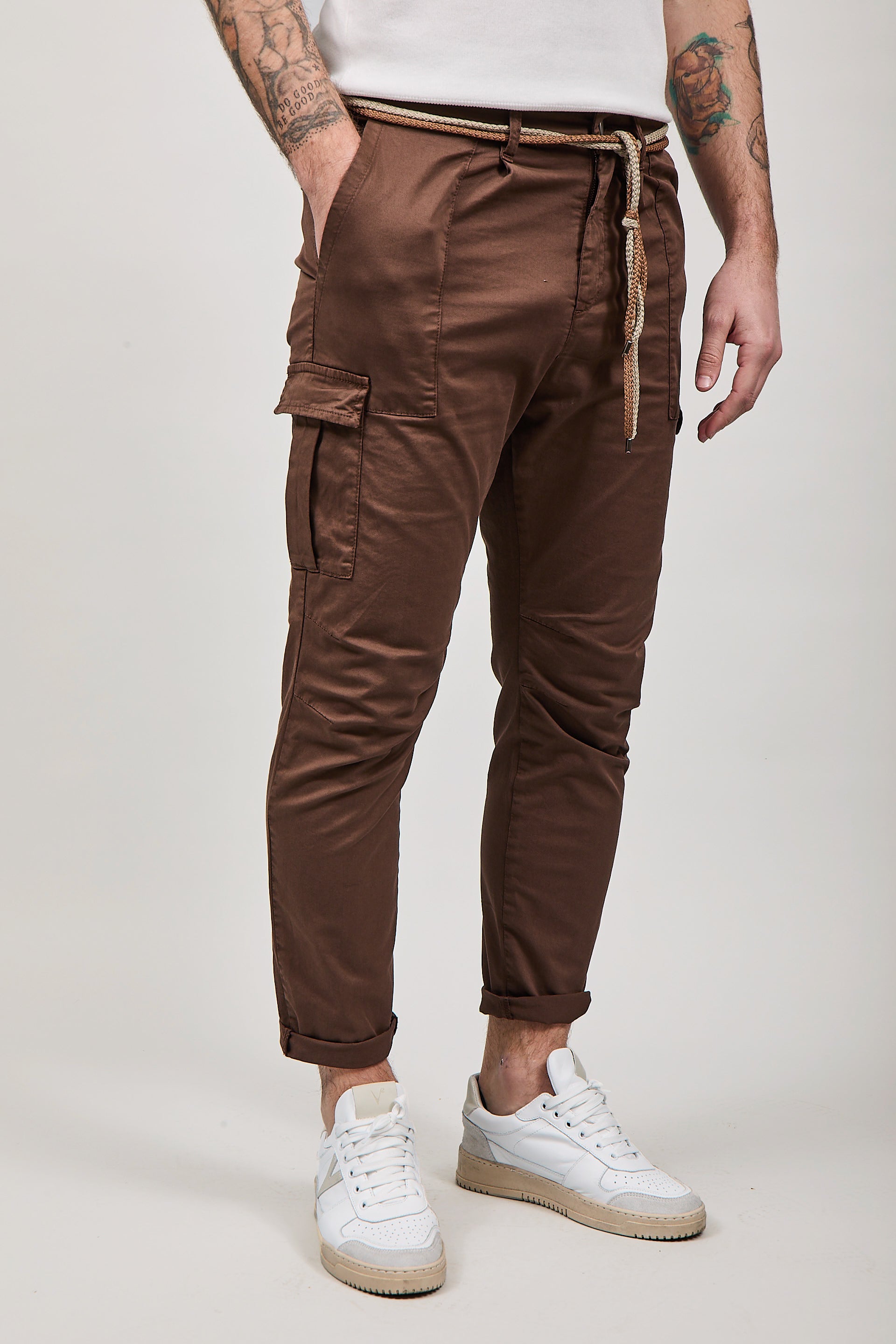 Pantalone Over-d Cargo Moro p64